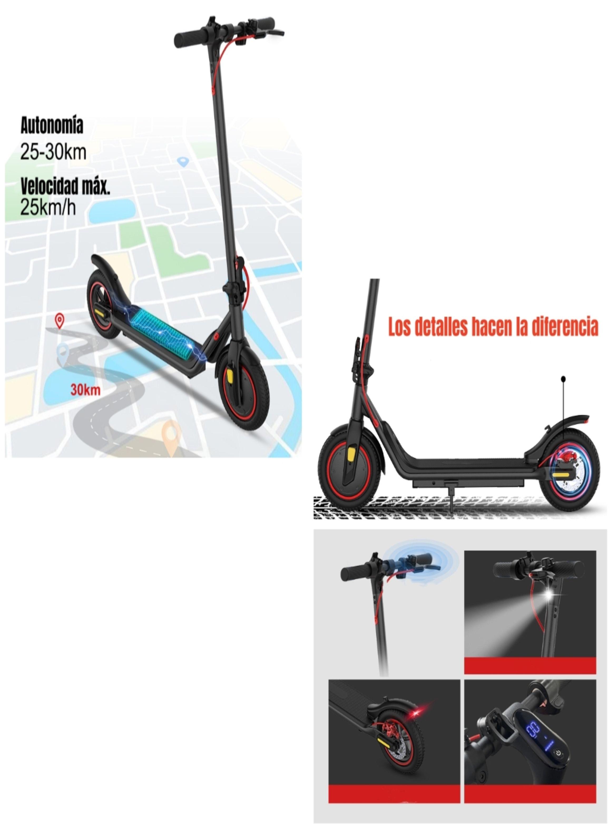 Scooter Adulto Eléctrico 30KM 36V 350W M2 Negro-4