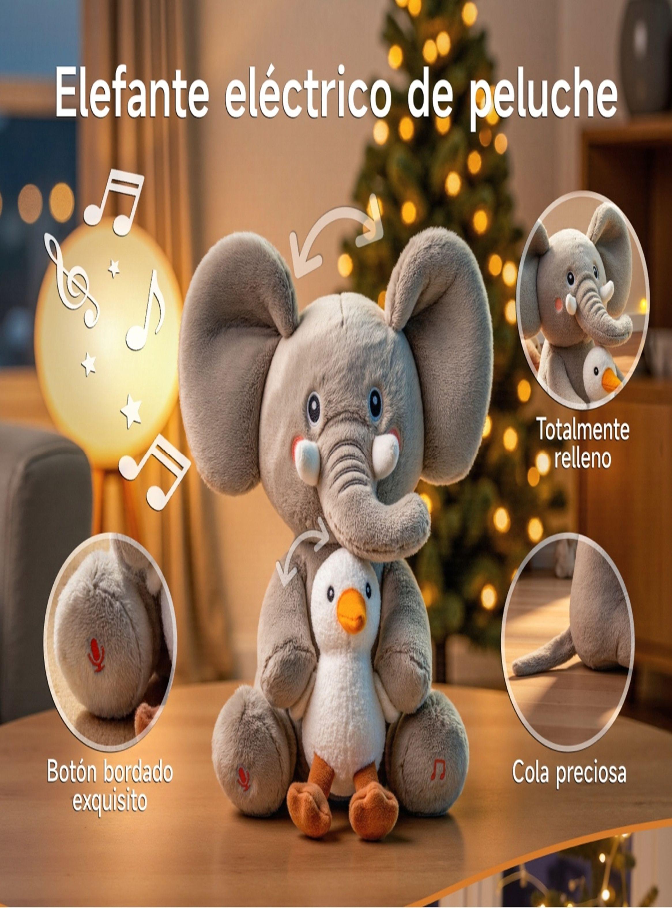 Peluche Elefante Interactivo Graba Canta y se Balancea TM389-3
