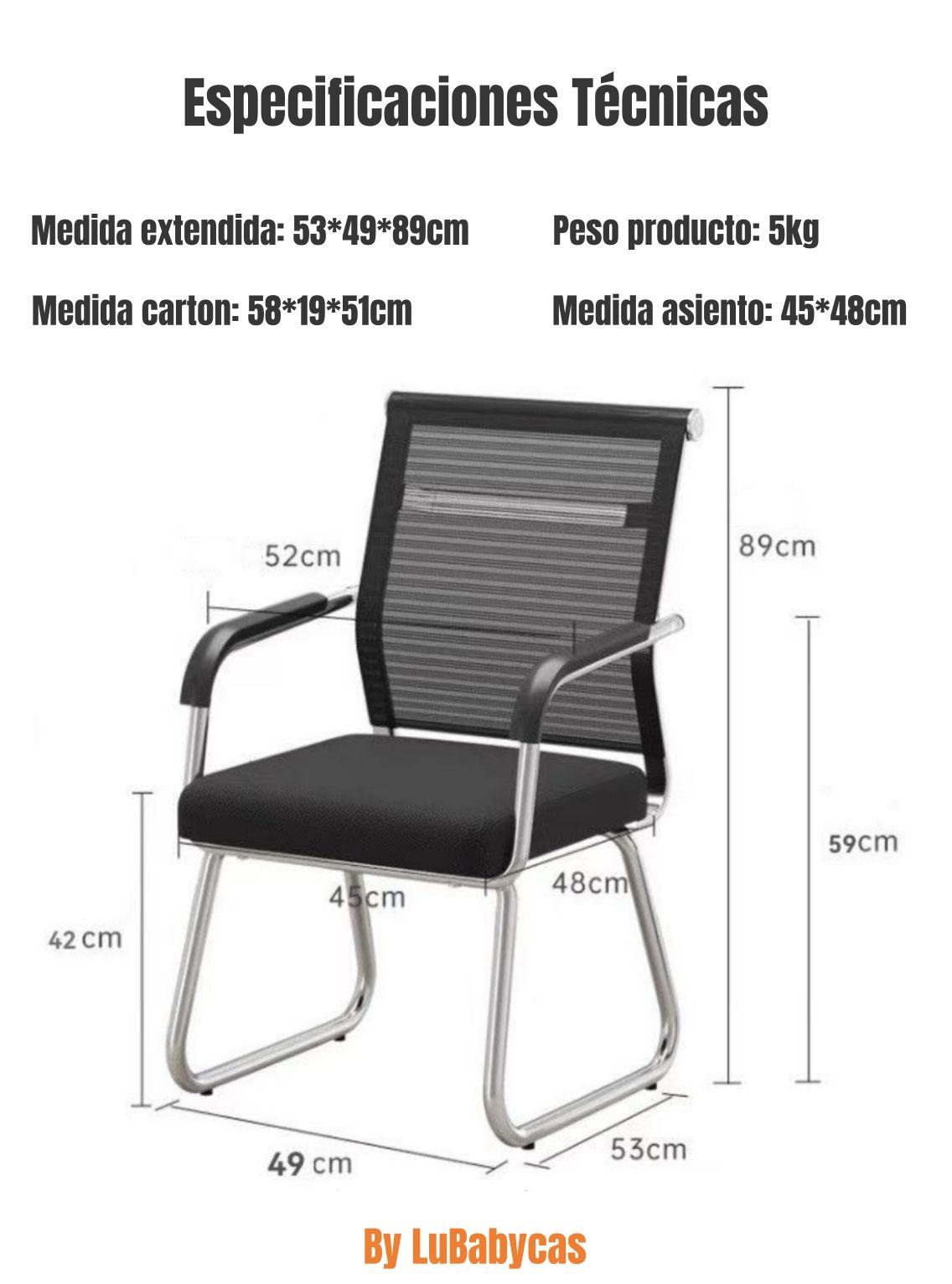Silla de Escritorio Oficina Negra by LuBabycas-7