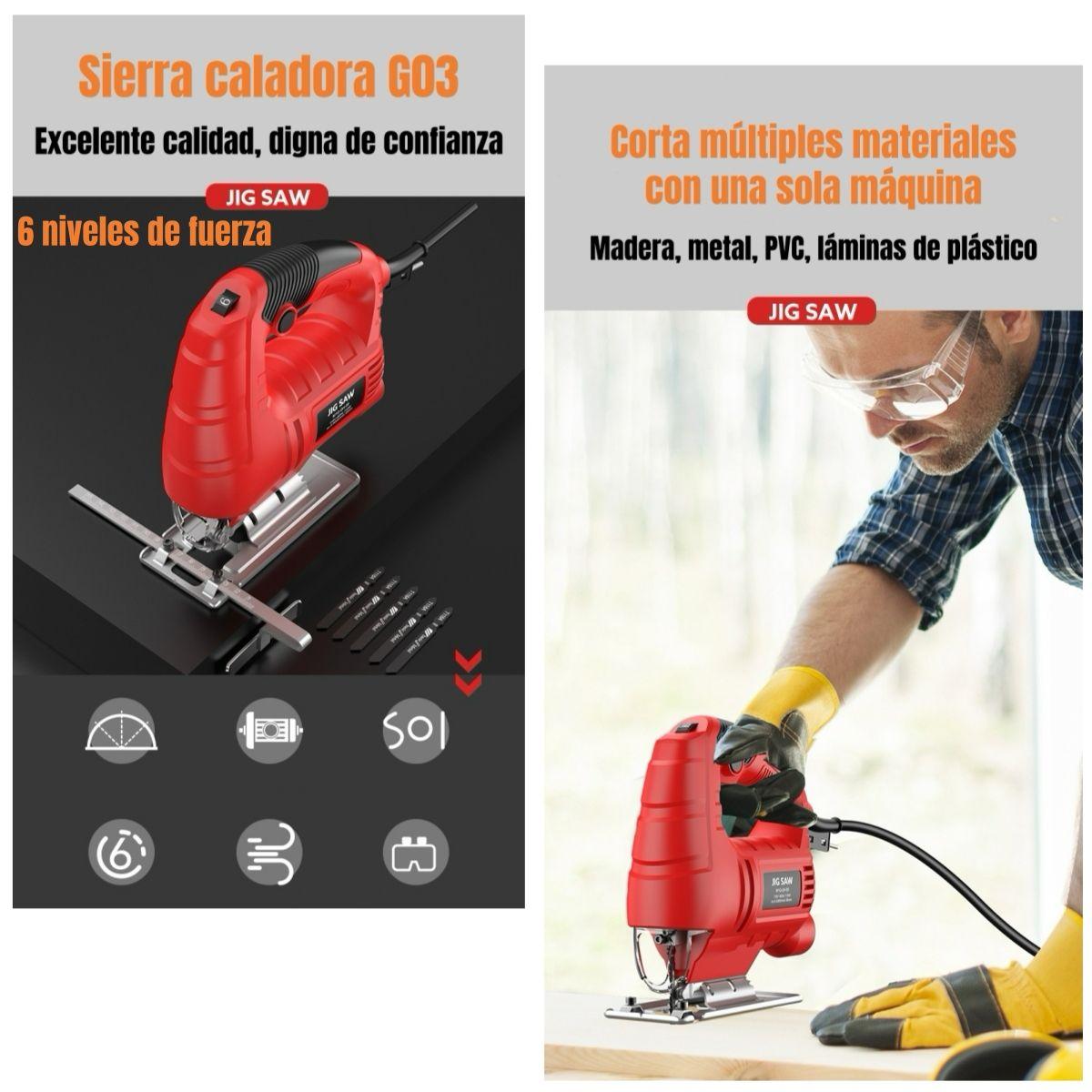 Sierra Caladora 710w 3000rpm 10 Hojas Sierra G03-2
