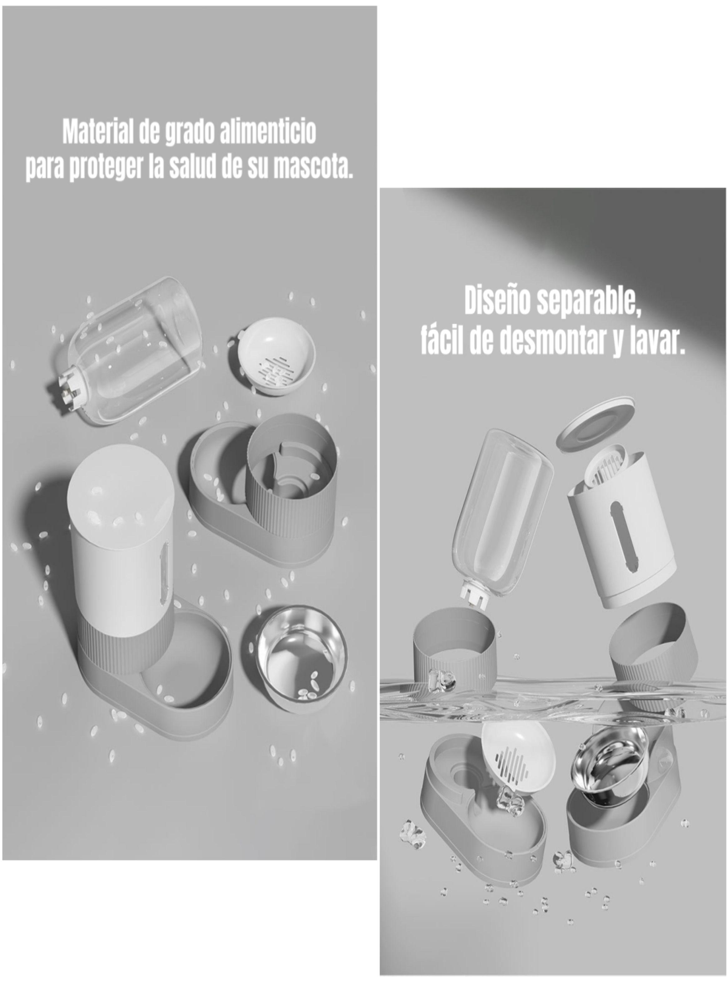 Dispensador 360 Automático Agua Y Alimento 2 En 1 LuBabycas-7