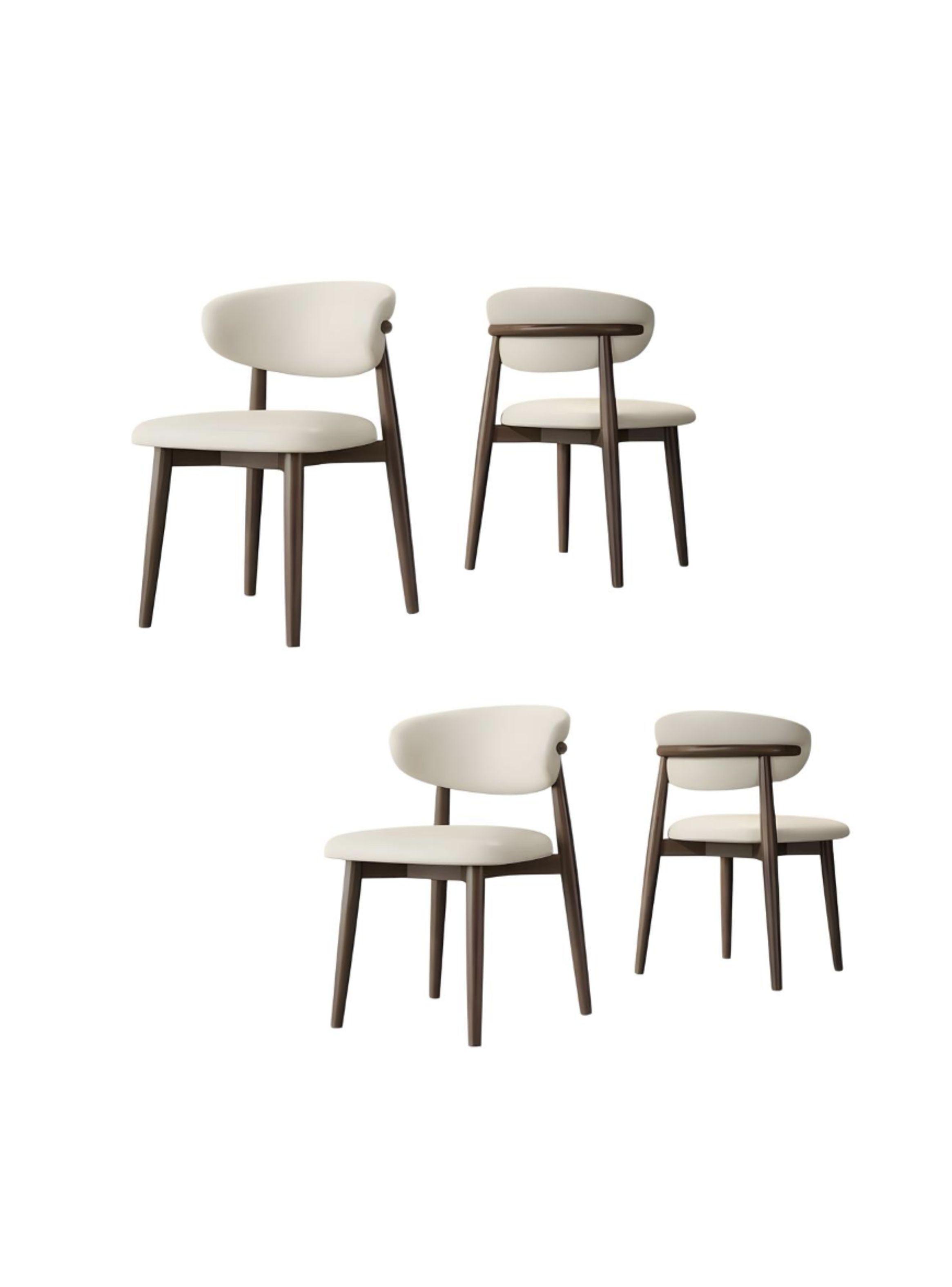 Pack 4 Sillas de Comedor Madera Café Family By LuBabycas-0