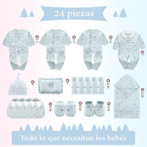 Pack Ajuar Bebé Ropa Algodón 24 Piezas Amarillo Lubabycas-2