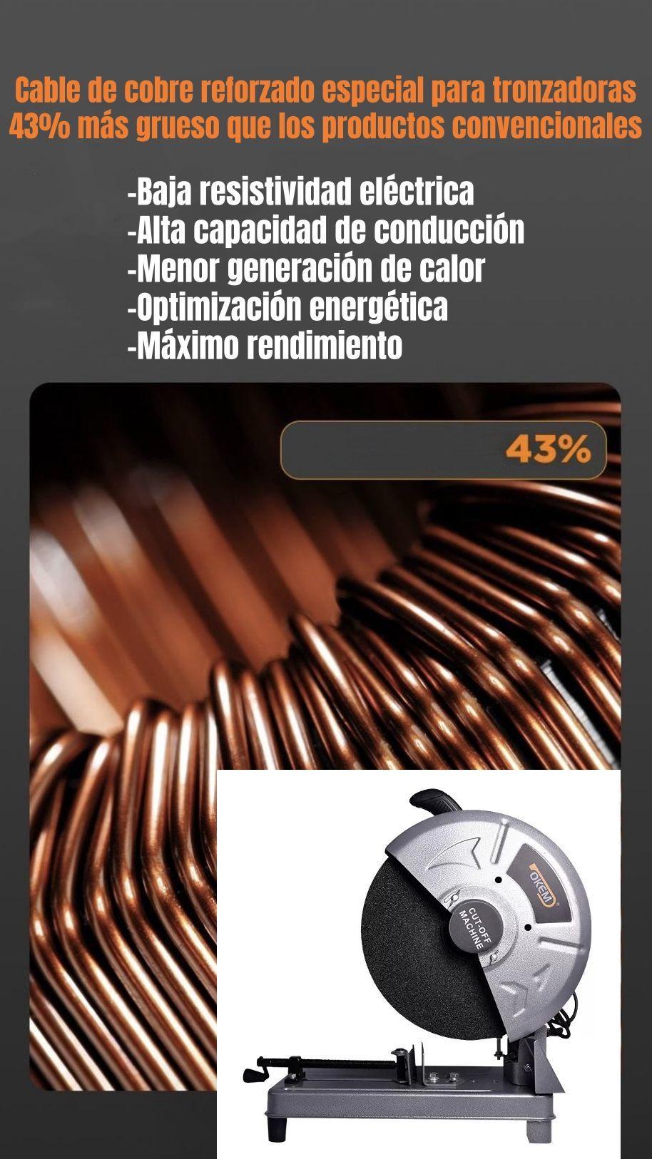 Tronzadora Industrial 14″ 2200W 3800RPM Con Disco G02 Gris-2