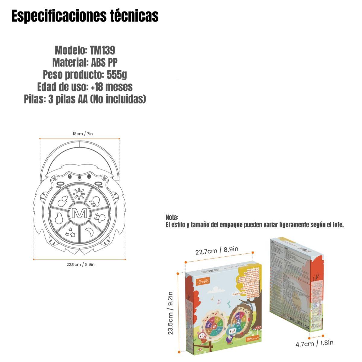 Juguete Sensorial Musical Con Luces 0-6 Años TM139 LuBabycas-7