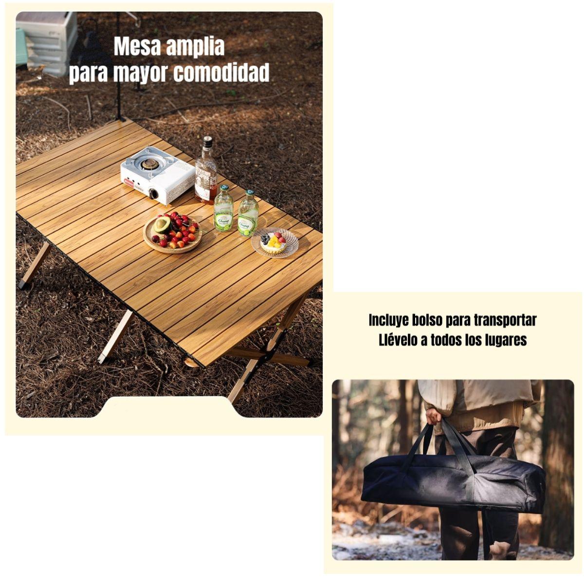 Mesa De Camping Plegable Impermeable 120x58cm Kemi-2