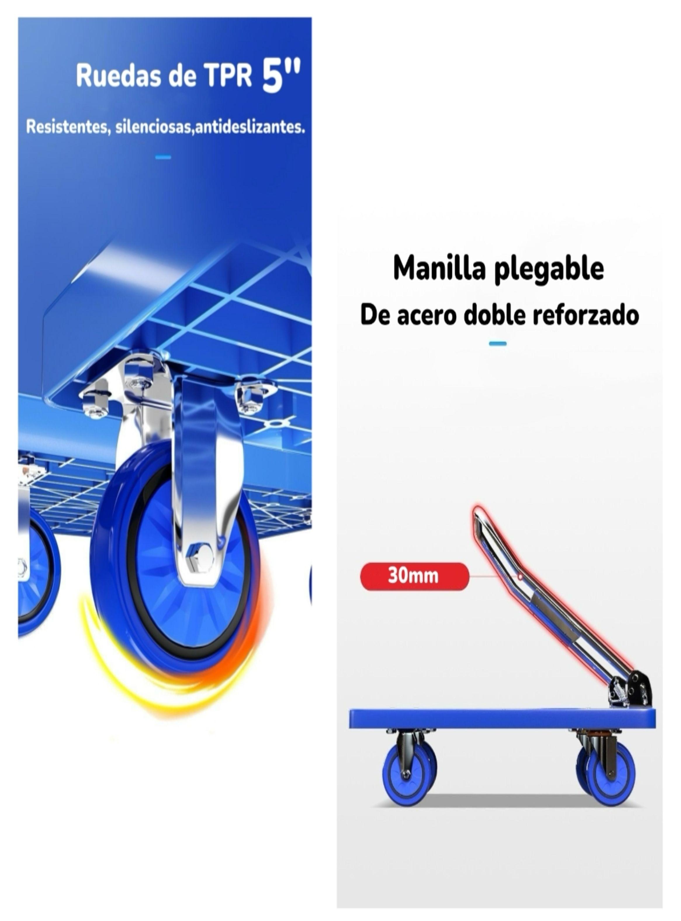 Carro De Carga Plegable Plataforma 500KG 90x60cm LuBabycas-3