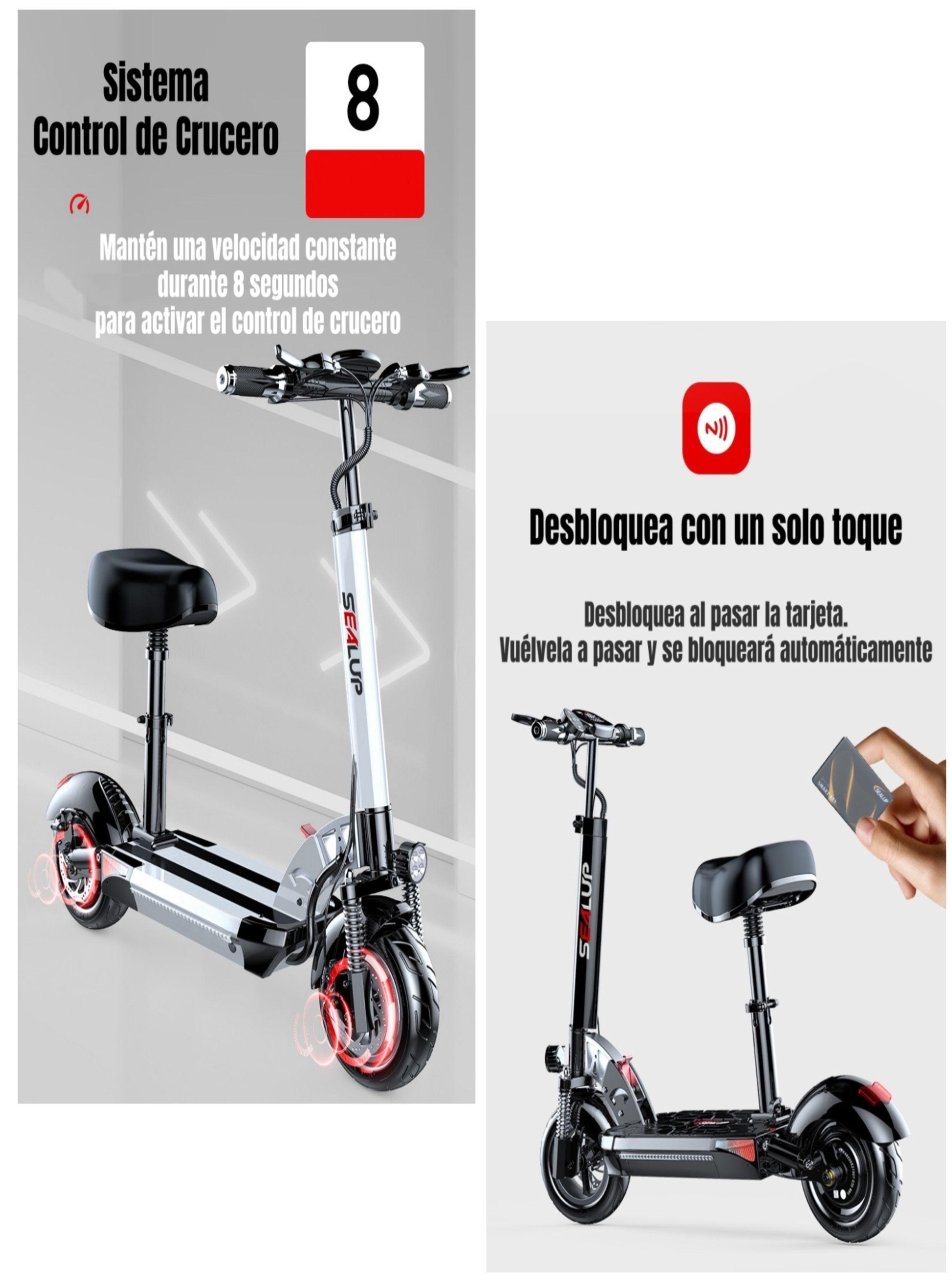 Scooter Adulto Eléctrico Flash 48V 500W 80KM Aluminio Negro-5
