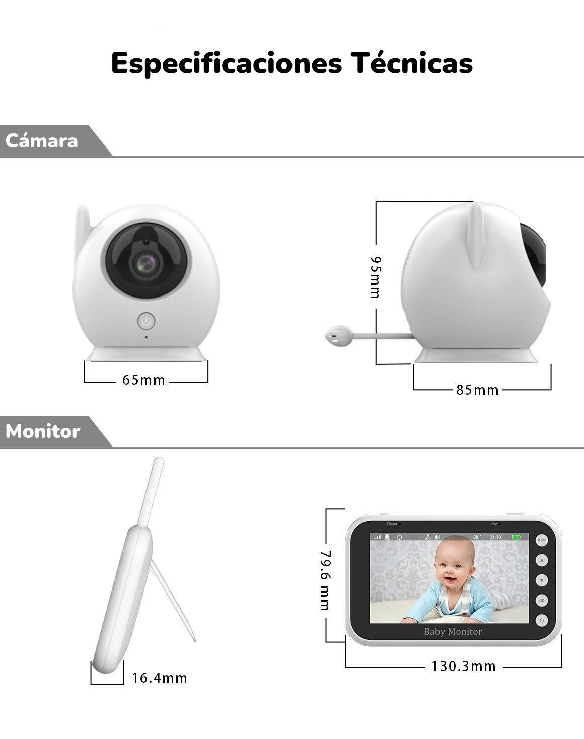 Cámara Monitor Inteligente 720P Pantalla 4,3″ LuBabycas-6