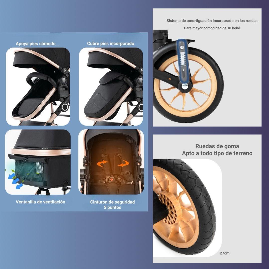 Coche Travel System Con Accesorios Musso Burdeos LuBabycas-5