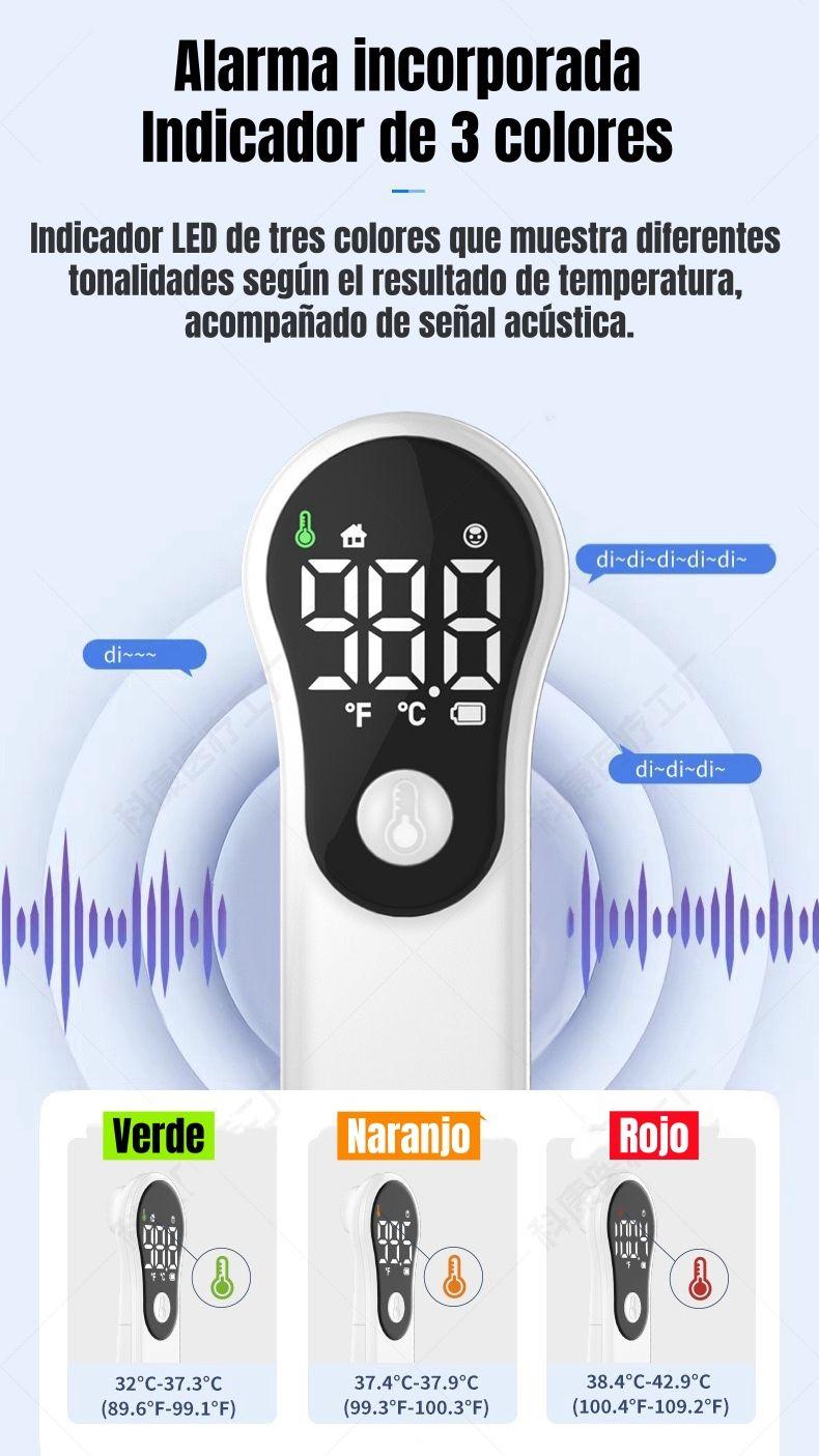 Termómetro Infrarrojo Digital Recargable M6 Blanco LuBabycas-5