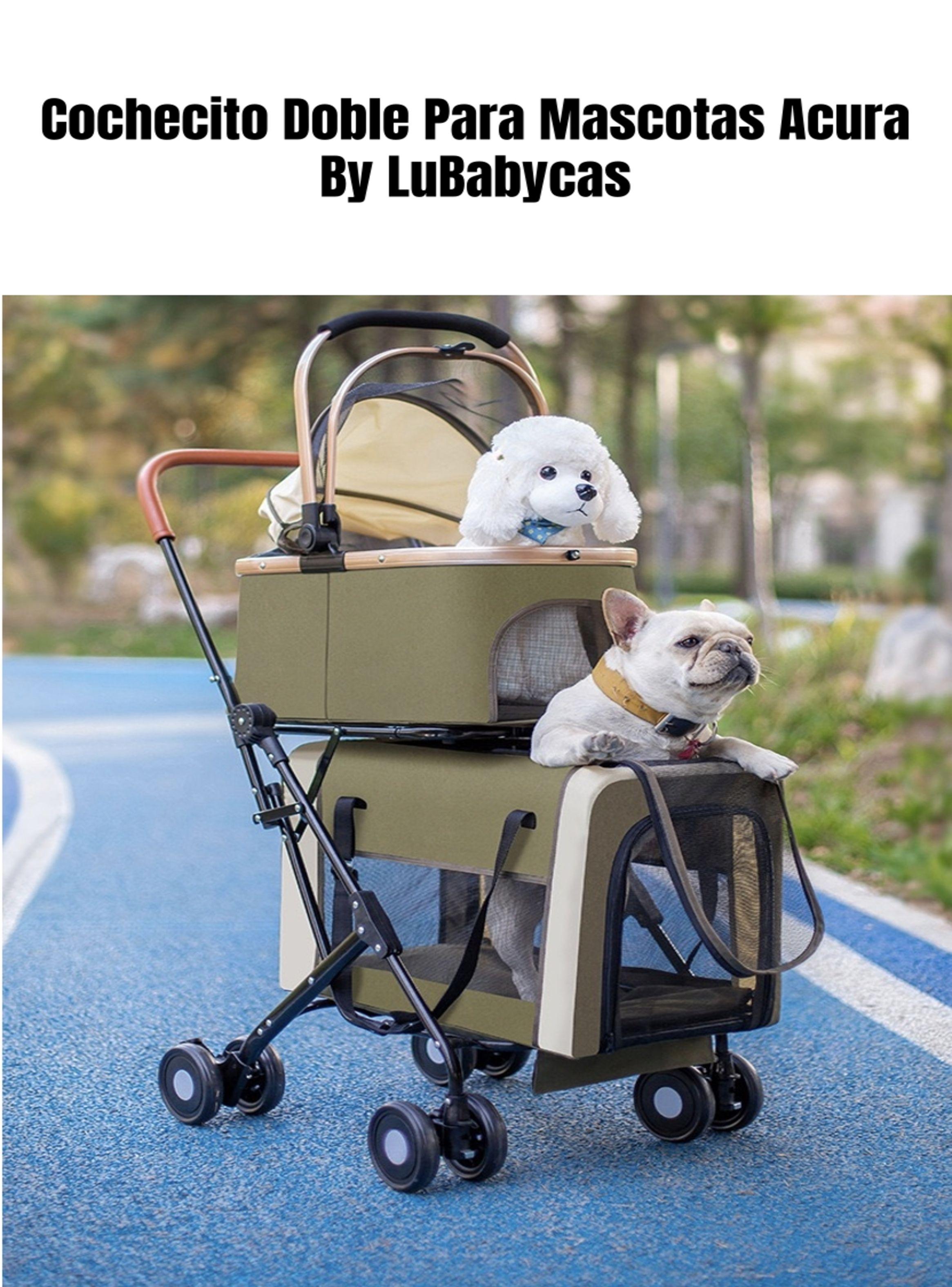 Cochecito Doble Para Mascotas Acura Negro By LuBabycas-2