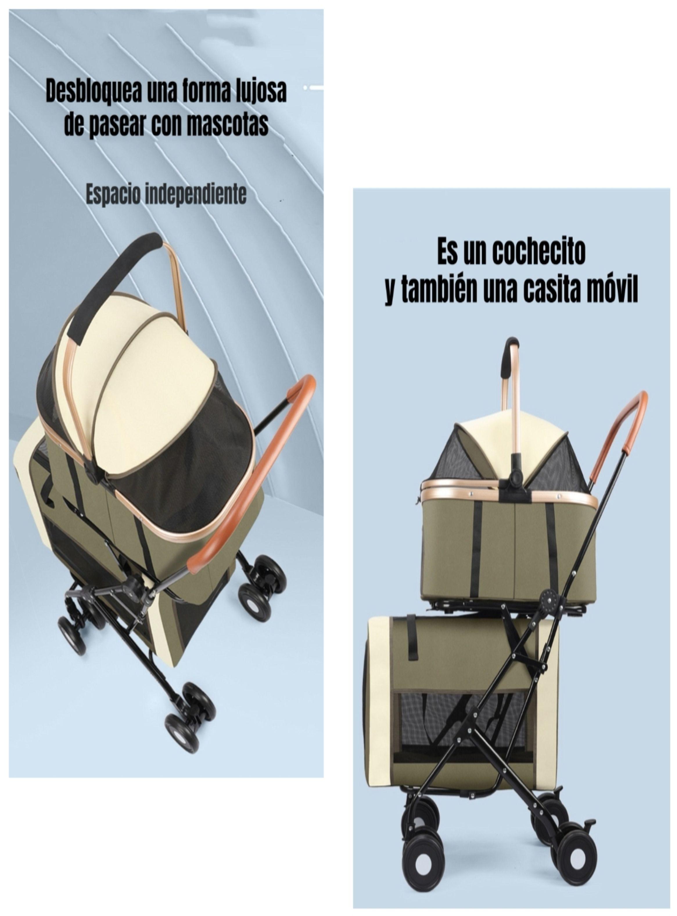 Cochecito Doble Para Mascotas Acura Negro By LuBabycas-3