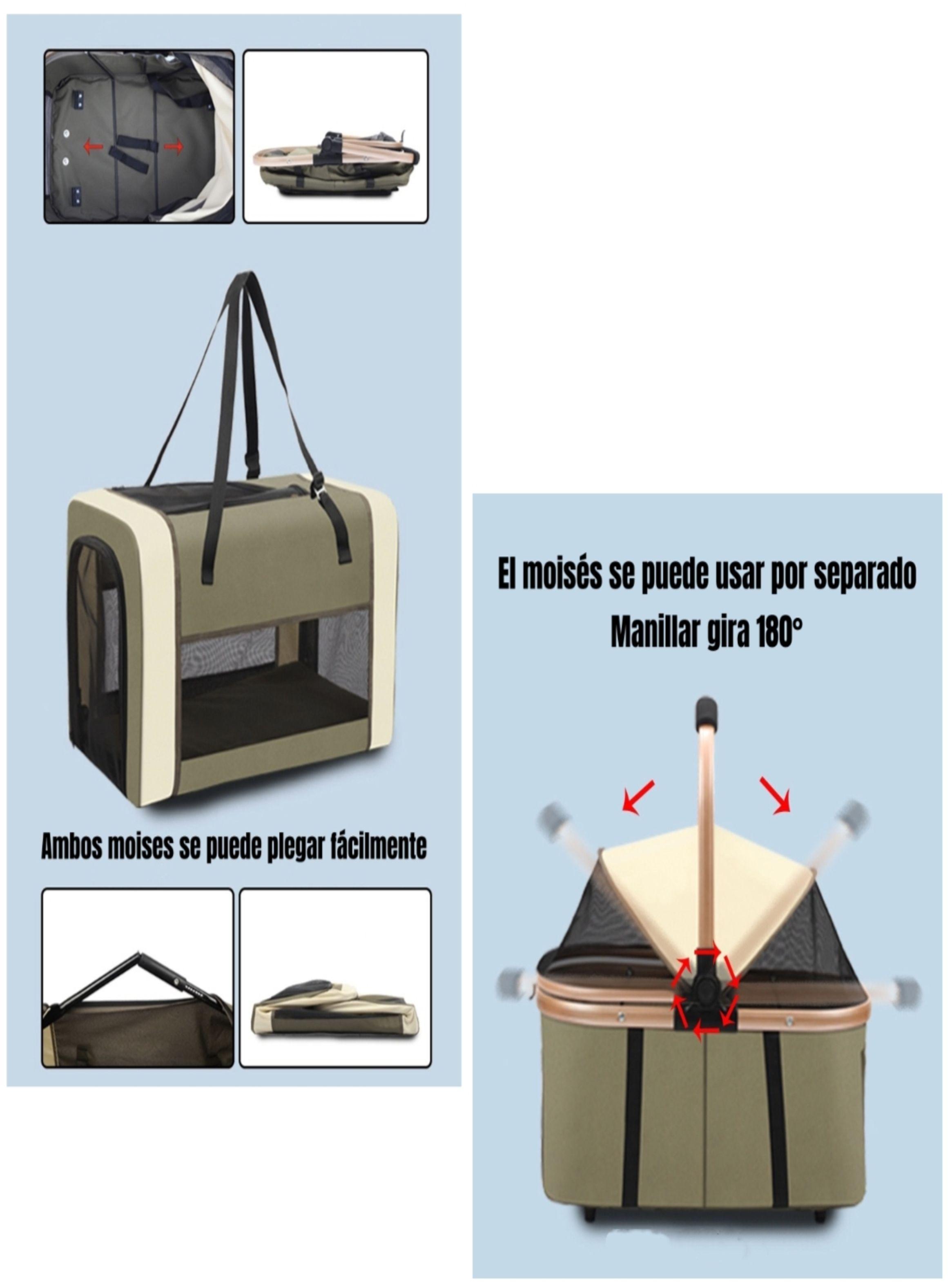 Cochecito Doble Para Mascotas Acura Negro By LuBabycas-4