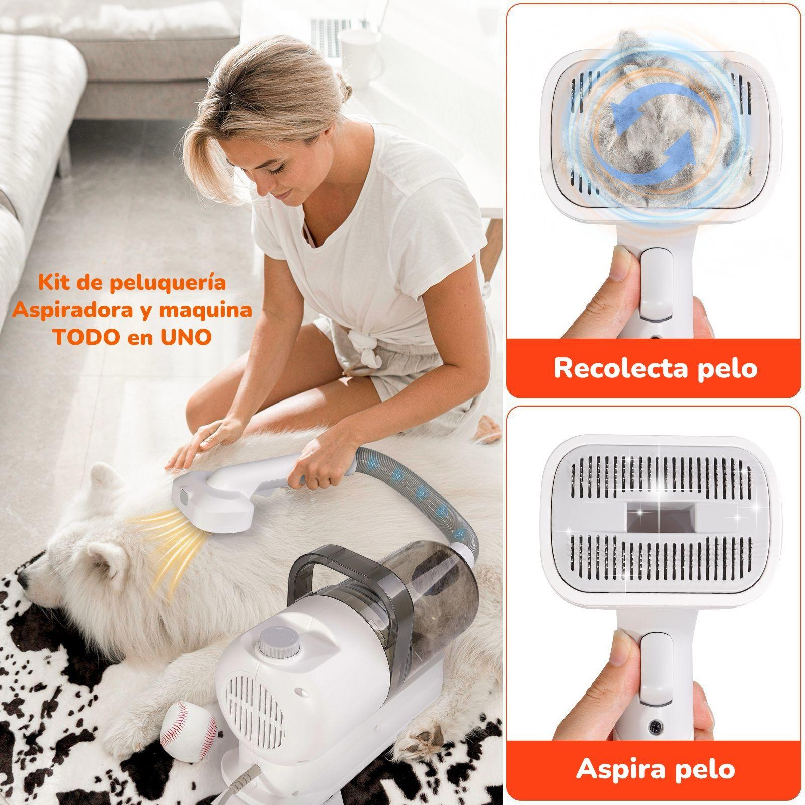 Kit Aseo Aspiradora Cortapelos Profesional 2 En 1 Mascotas-2