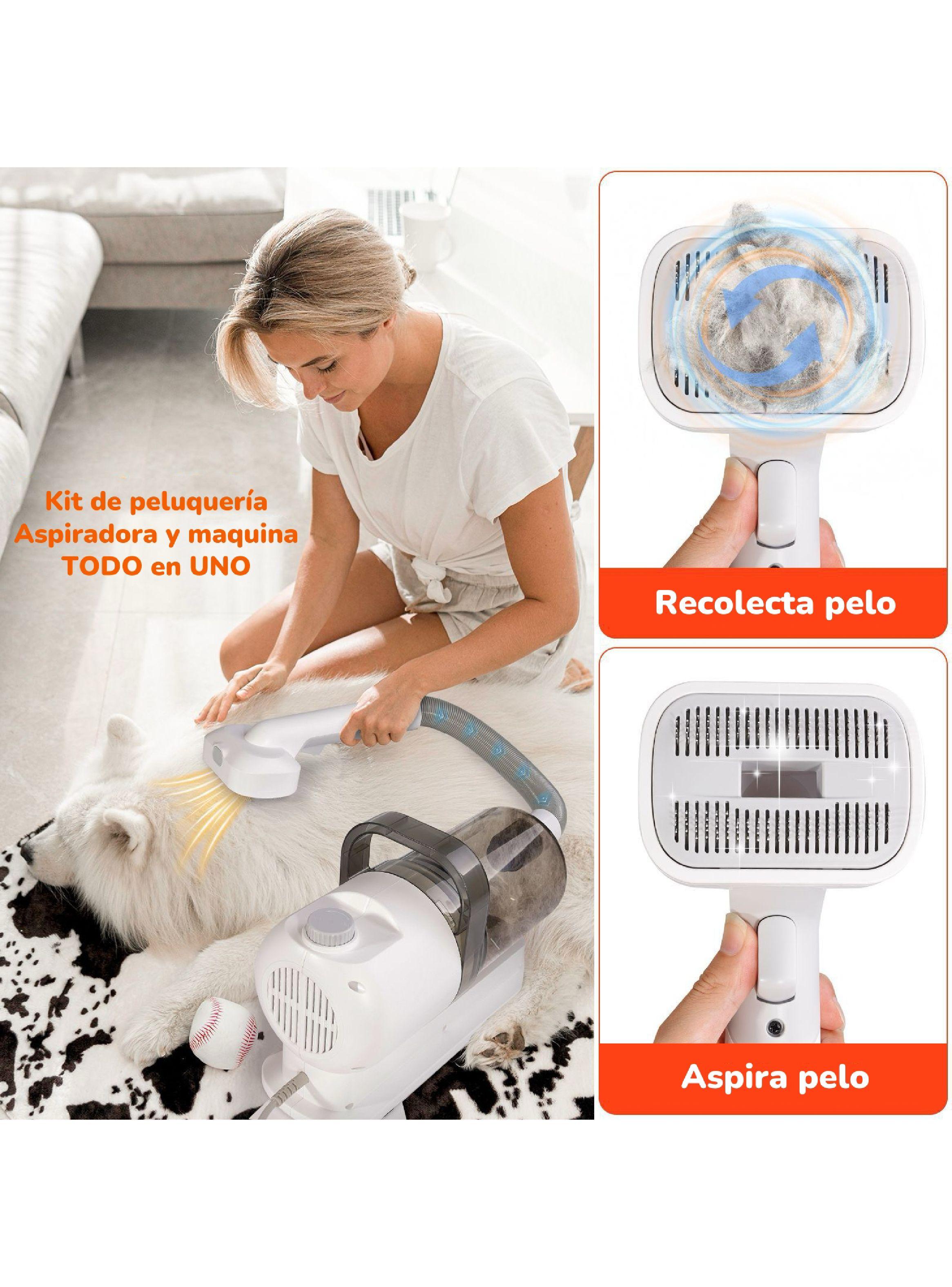 Kit Aseo Aspiradora Cortapelos Profesional 2 En 1 Mascotas-3