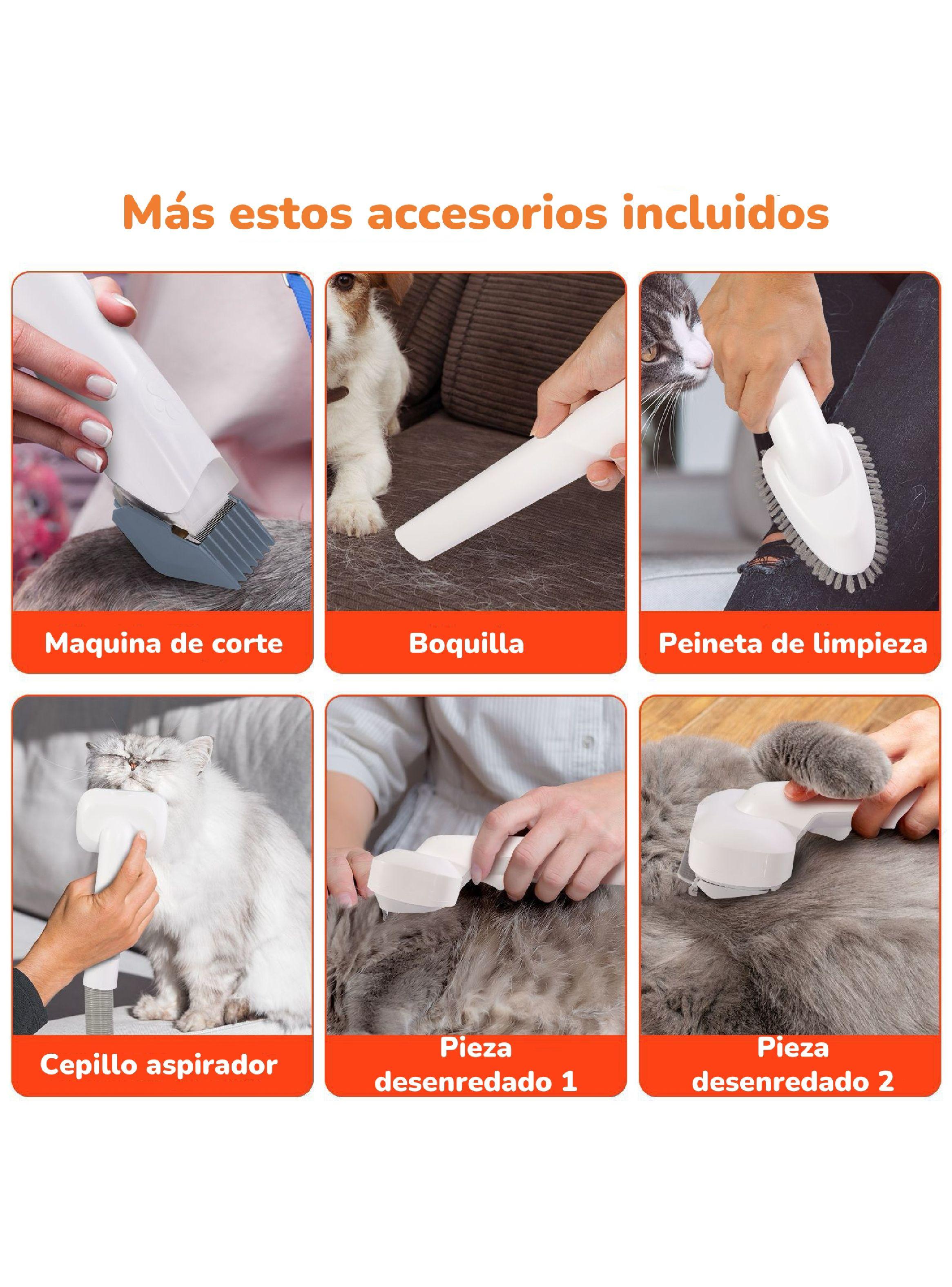 Kit Aseo Aspiradora Cortapelos Profesional 2 En 1 Mascotas-4