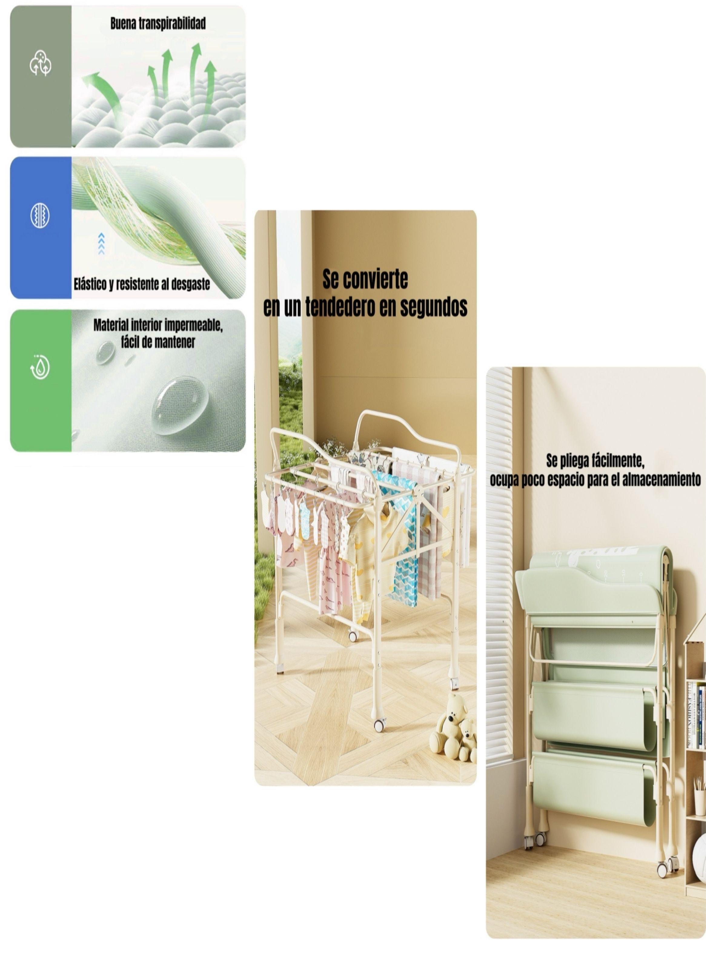 Mudador De Pañales LuBabycas Plegable Regulable Versa Gris-6