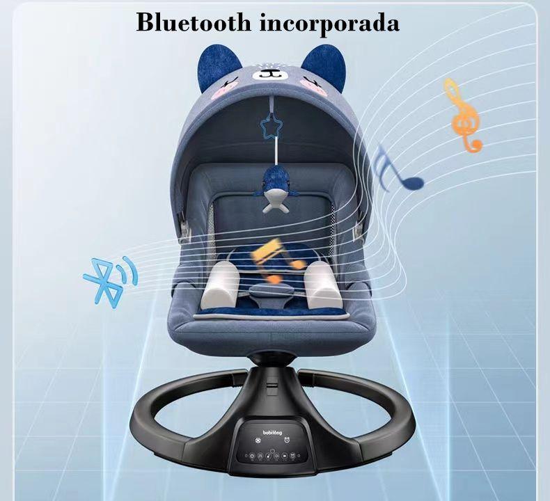 Mecedora Eléctrica Reclinable Bluetooth Lubabycas Osito-5