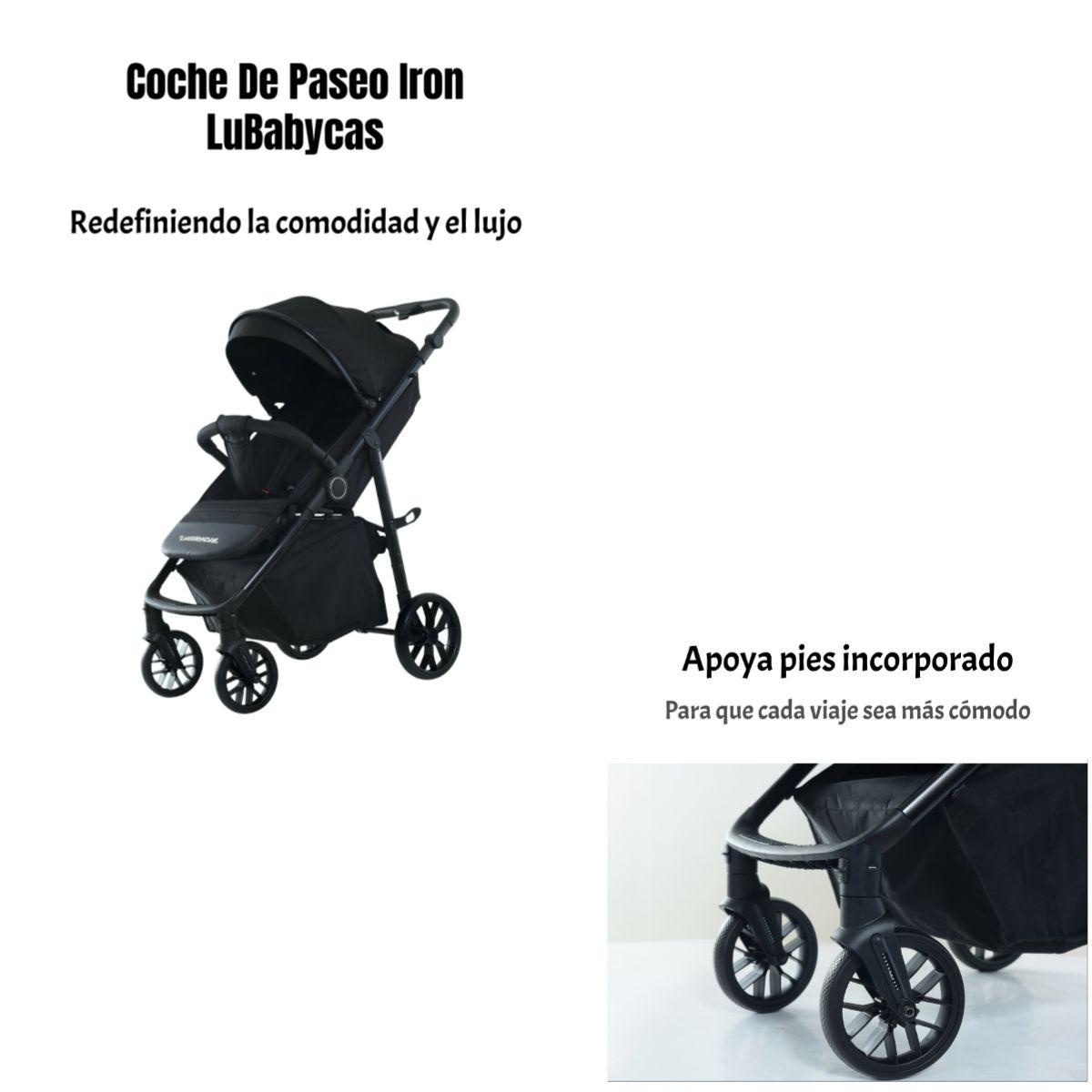 Coche De Paseo Con Posa Vaso 4 Años Iron Negro LuBabycas-1