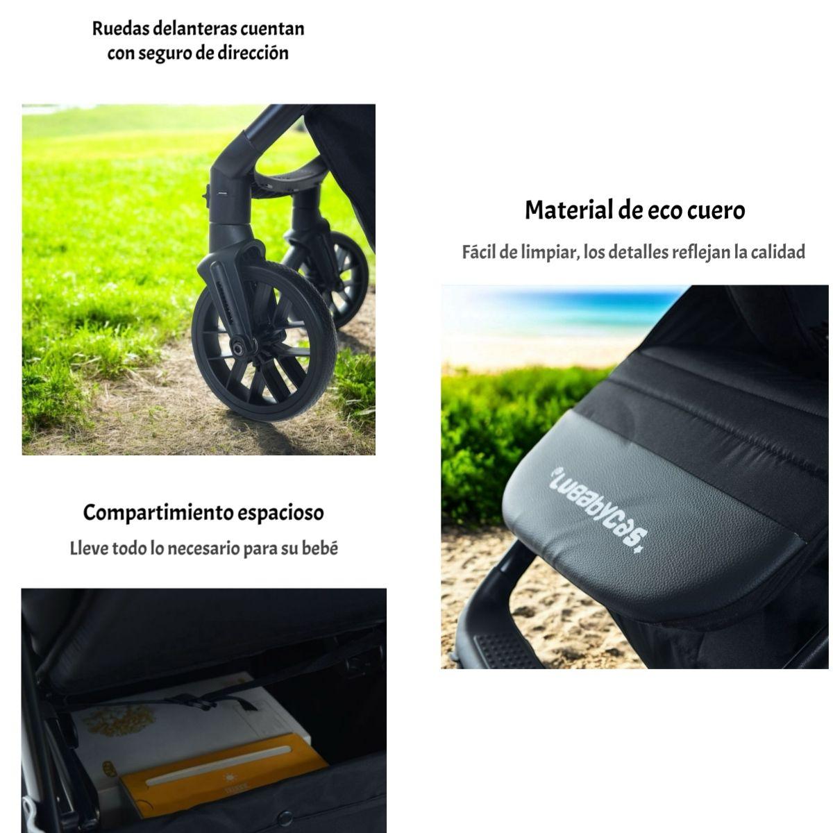 Coche De Paseo Con Posa Vaso 4 Años Iron Negro LuBabycas-4