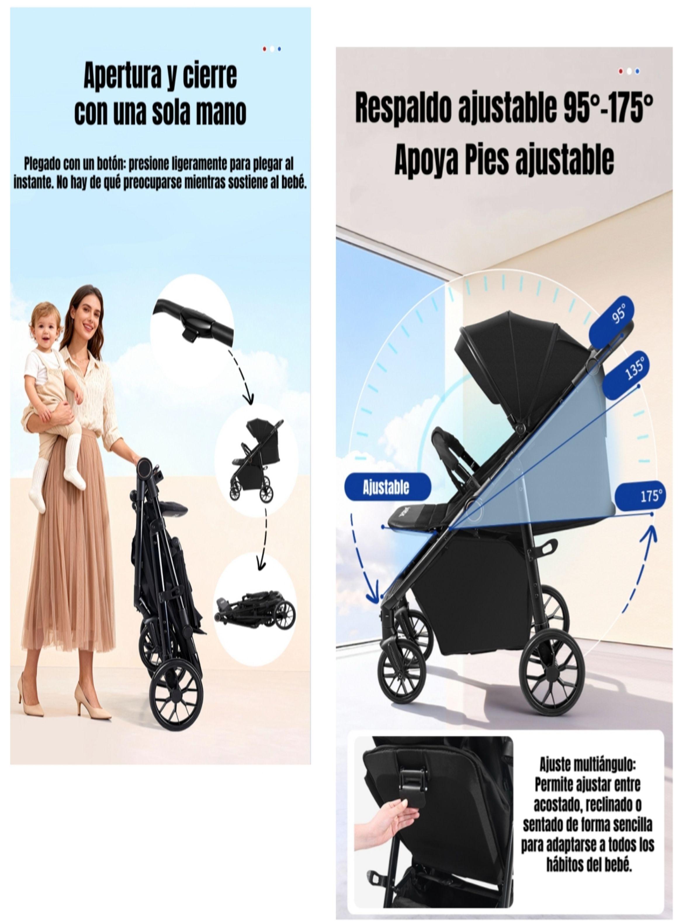 Coche De Paseo Con Posa Vaso 4 Años Iron Negro LuBabycas-3