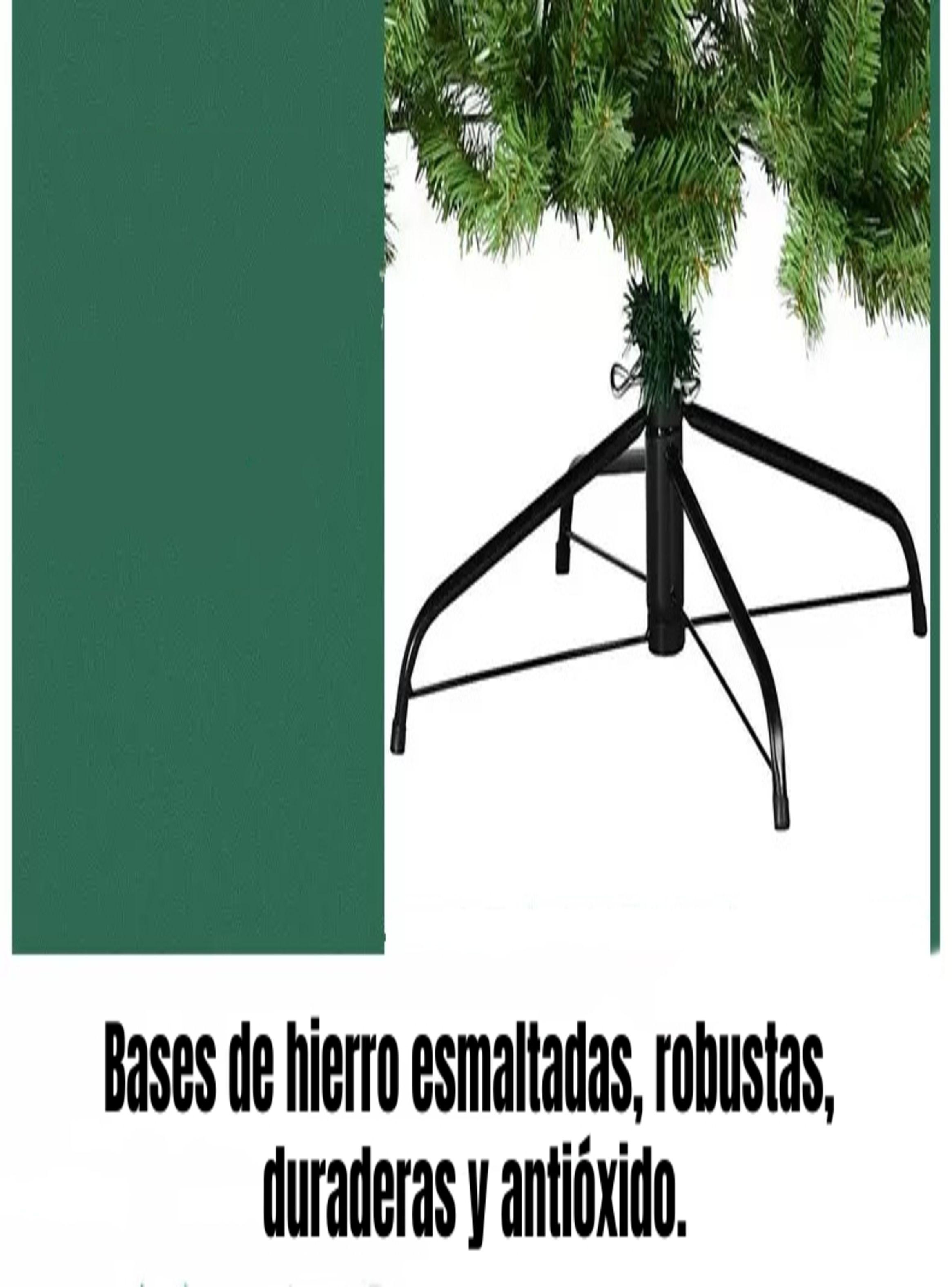 Árbol De Navidad Pino Verde Con Base Metal 210cm LuBabycas-4