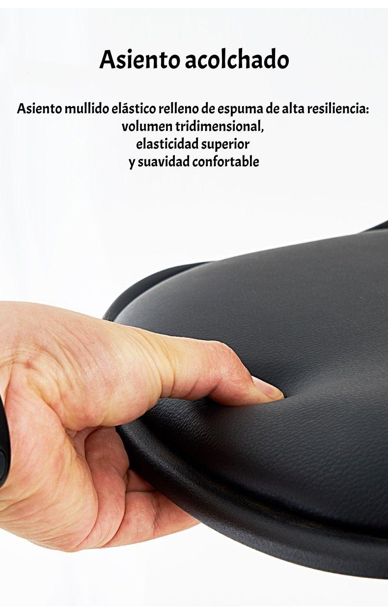 Pack 2 Sillas Piso Bar Negras Altura Regulable Con Respaldo-3