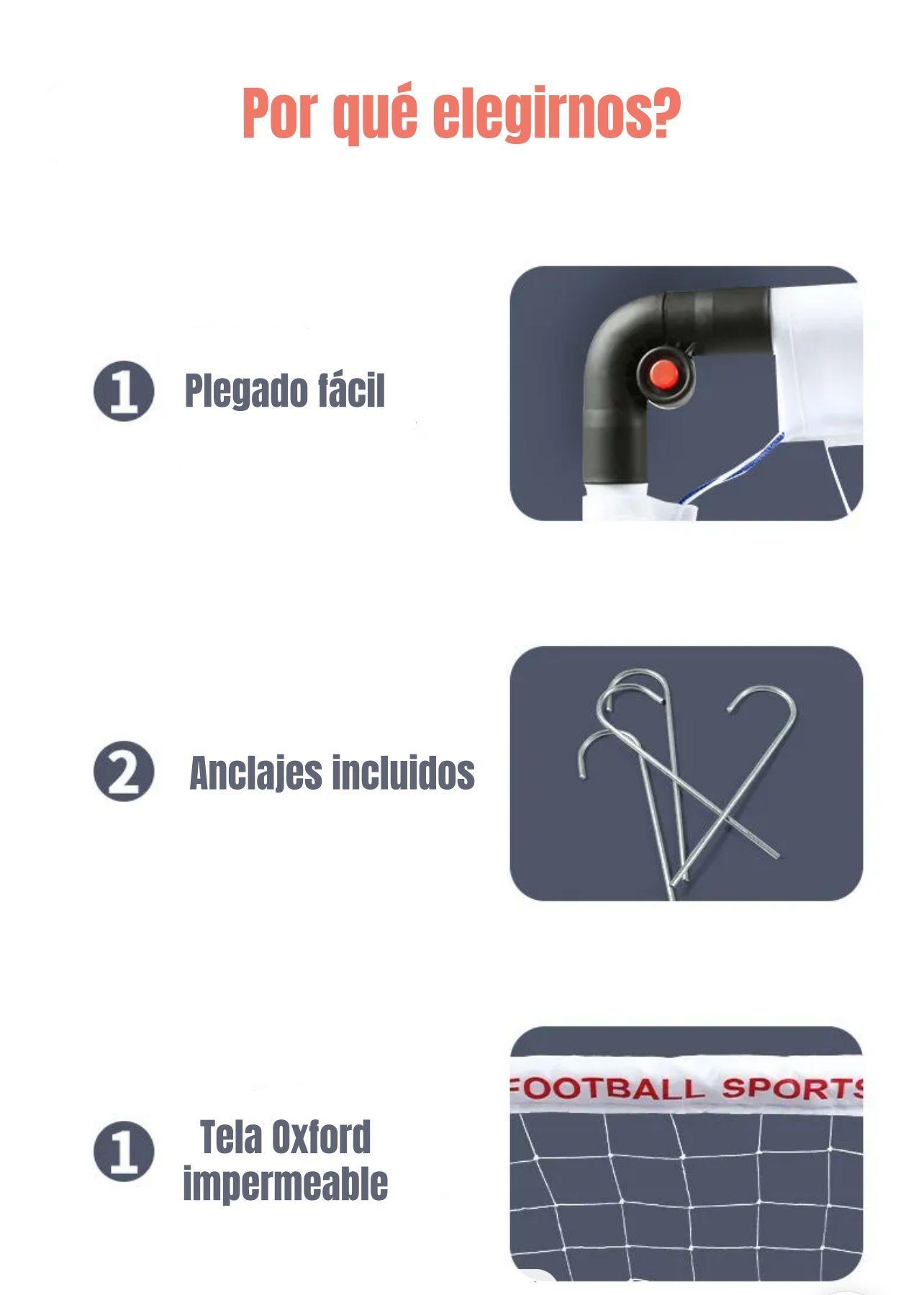 Arco de Fútbol 120x80cm Con Bolso de Transporte LuBabycas-5