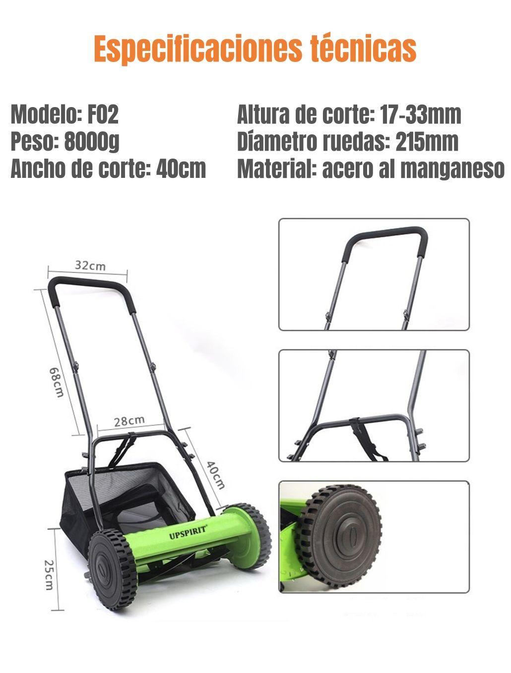 Cortadora De Pasto Manual 16" 40cm F02-6