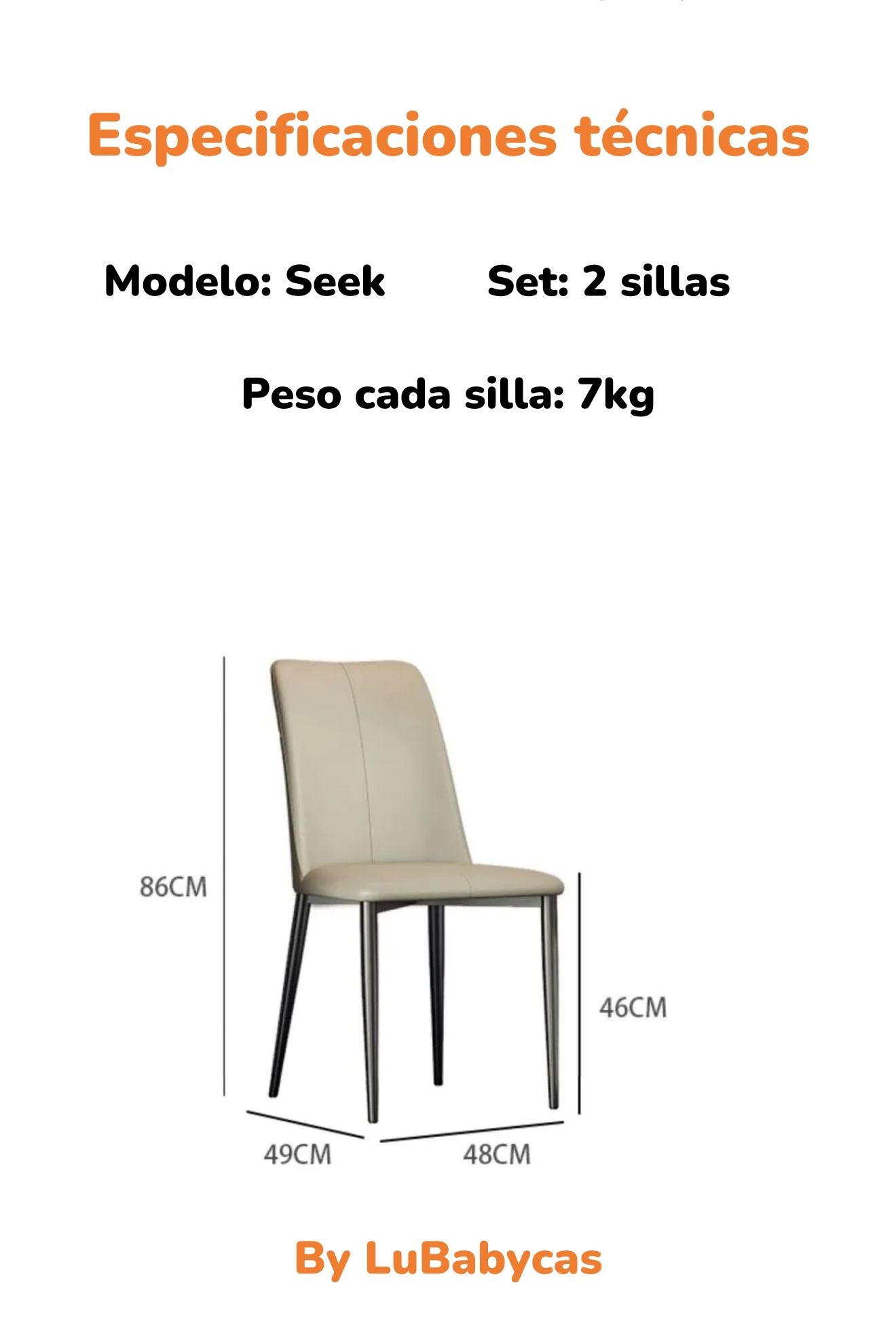 Pack 2 Sillas De Comedor Gris Seek By LuBabycas-7