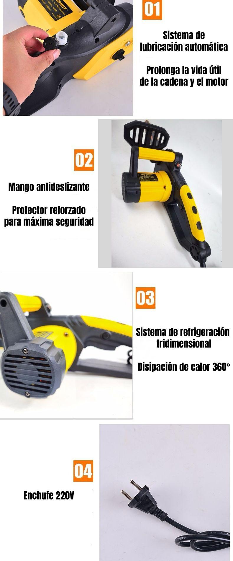 Motosierra Eléctrica 16" 1800W 800RPM J01-6