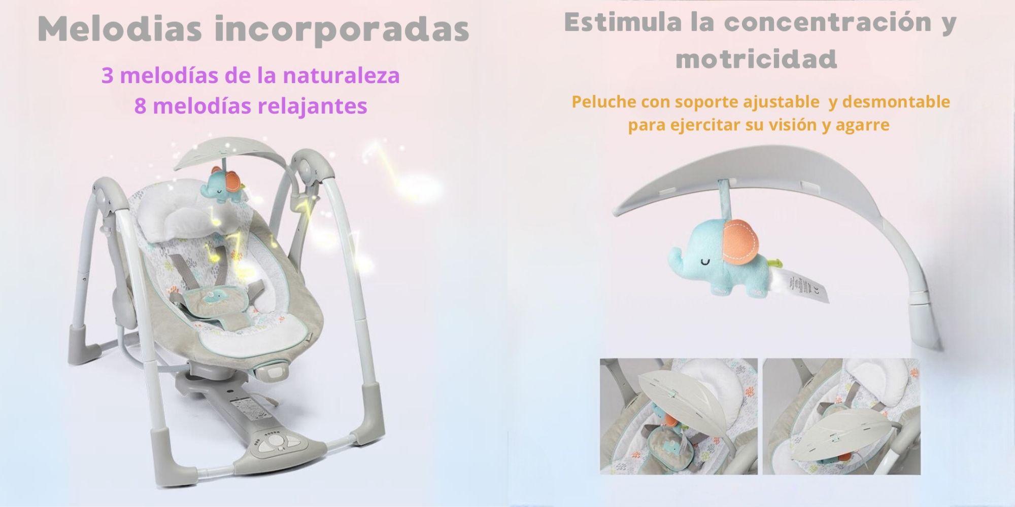 Columpio Mecedora Eléctrico Vibración Ingenuity Lubabycas-3