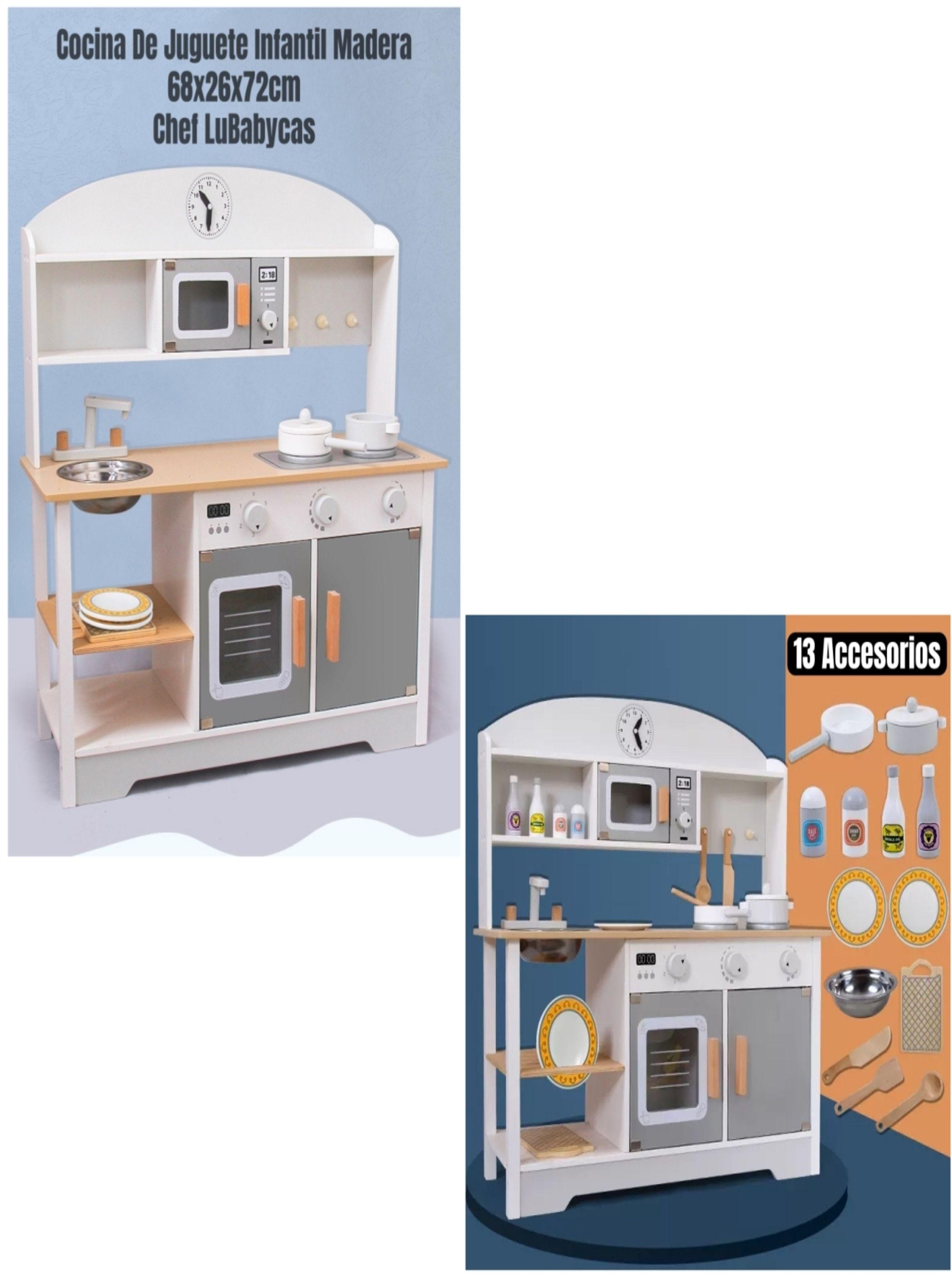 Cocina De Juguete Infantil Niños LuBabycas Accesorios Chef-2
