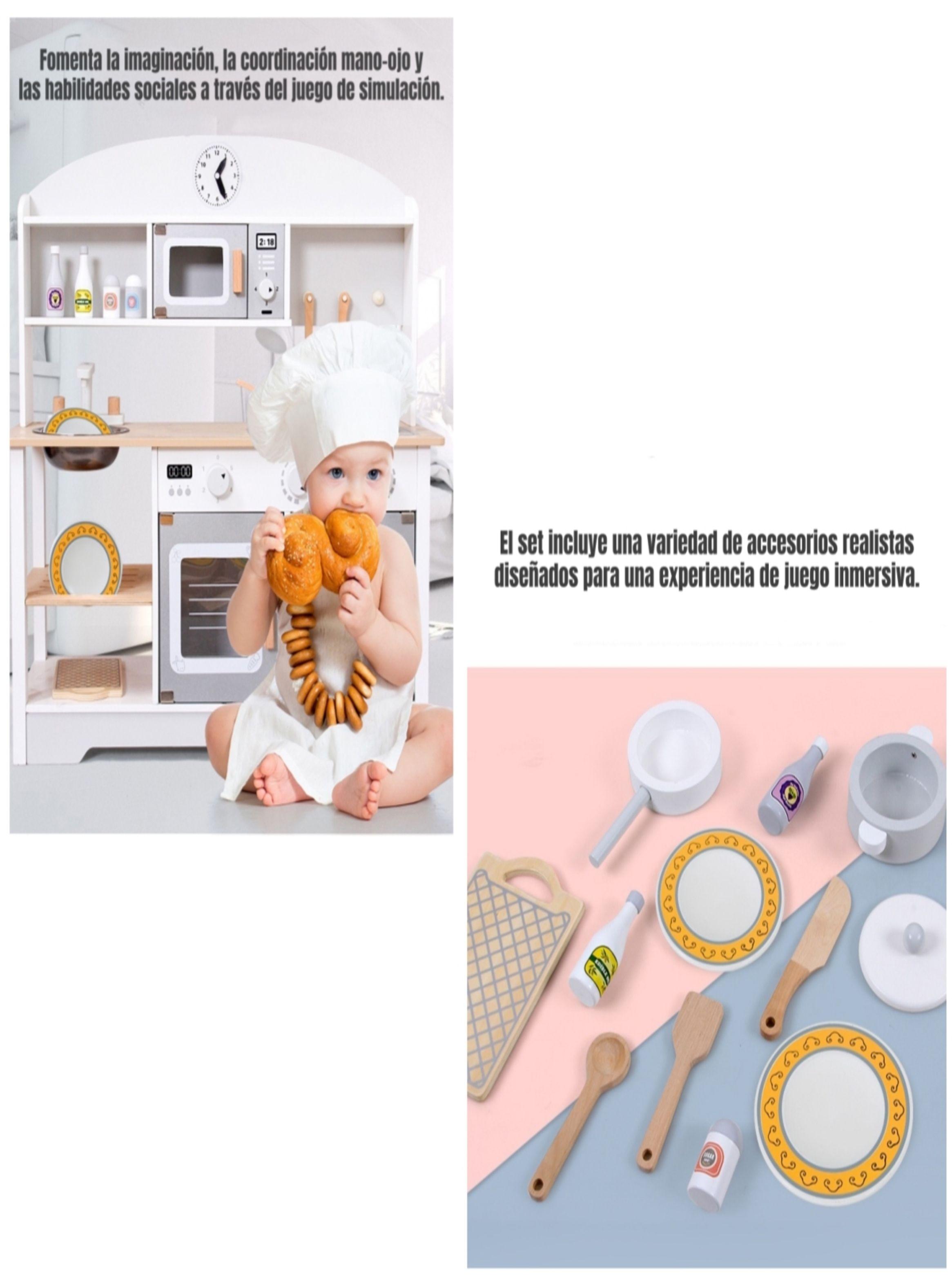 Cocina De Juguete Infantil Niños LuBabycas Accesorios Chef-3