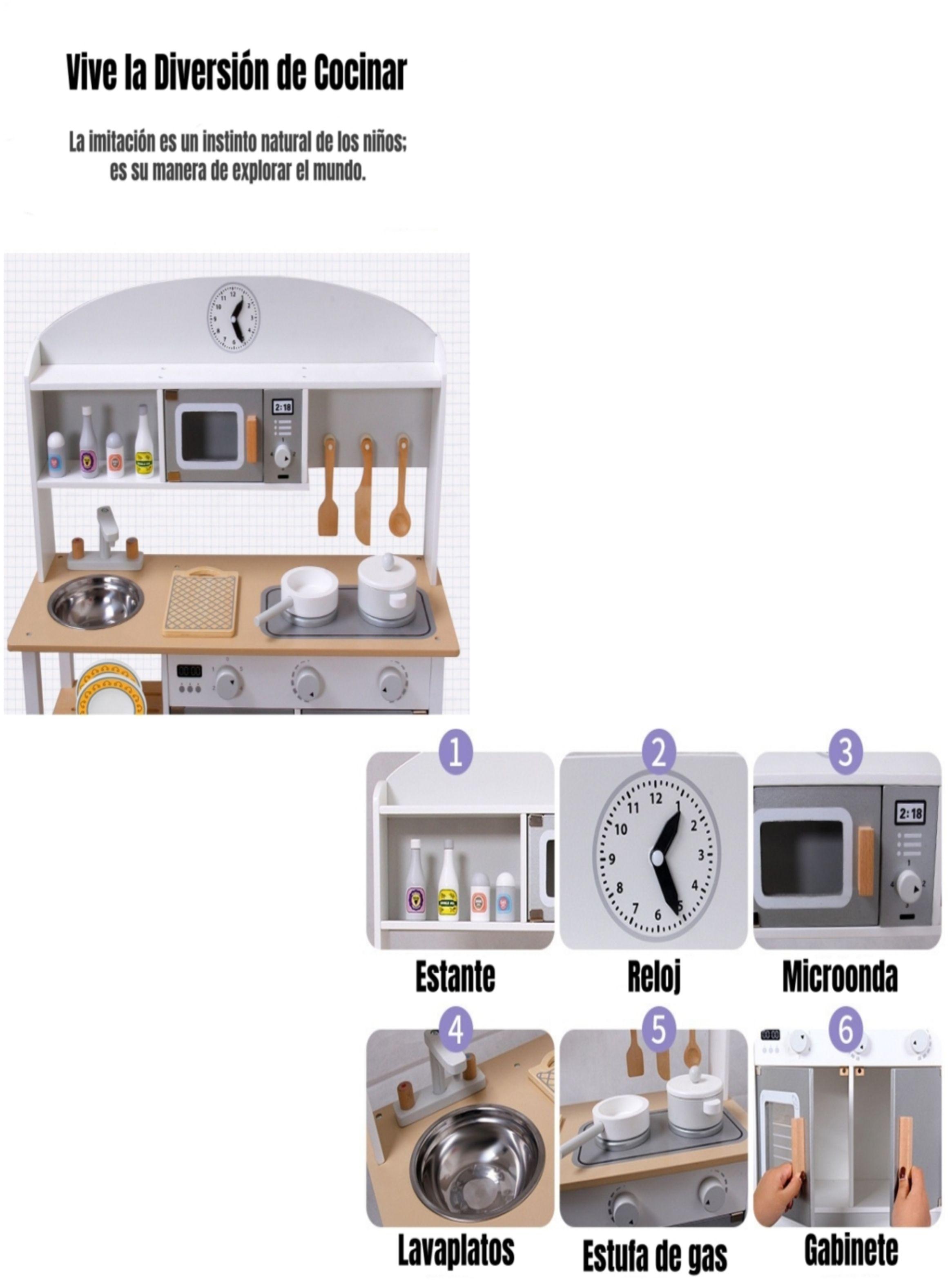 Cocina De Juguete Infantil Niños LuBabycas Accesorios Chef-4