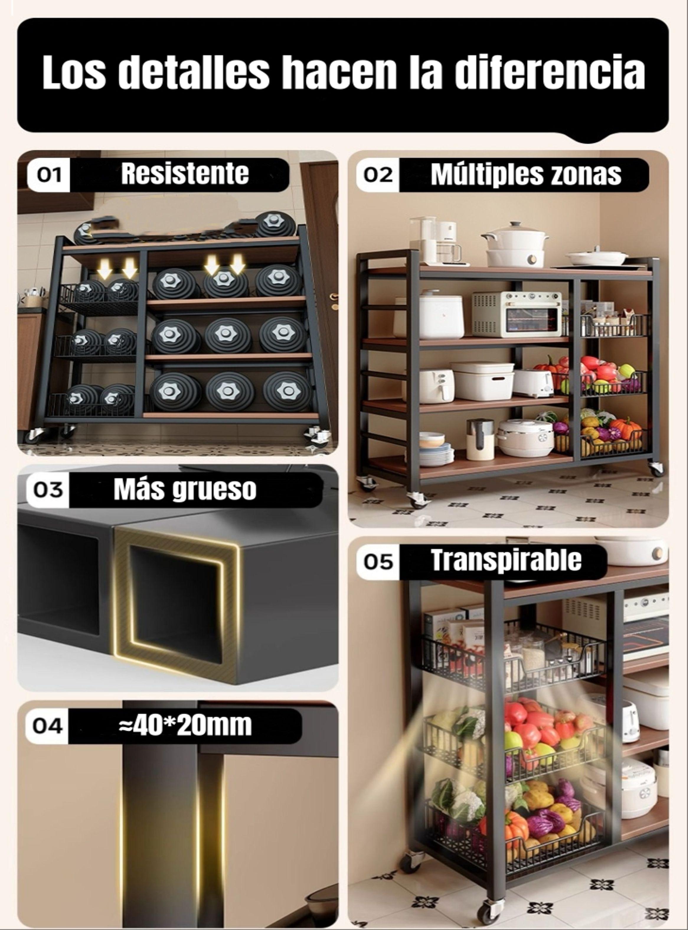 Estantes Organizador Repisa Cocina 4 Niveles 80cm-2