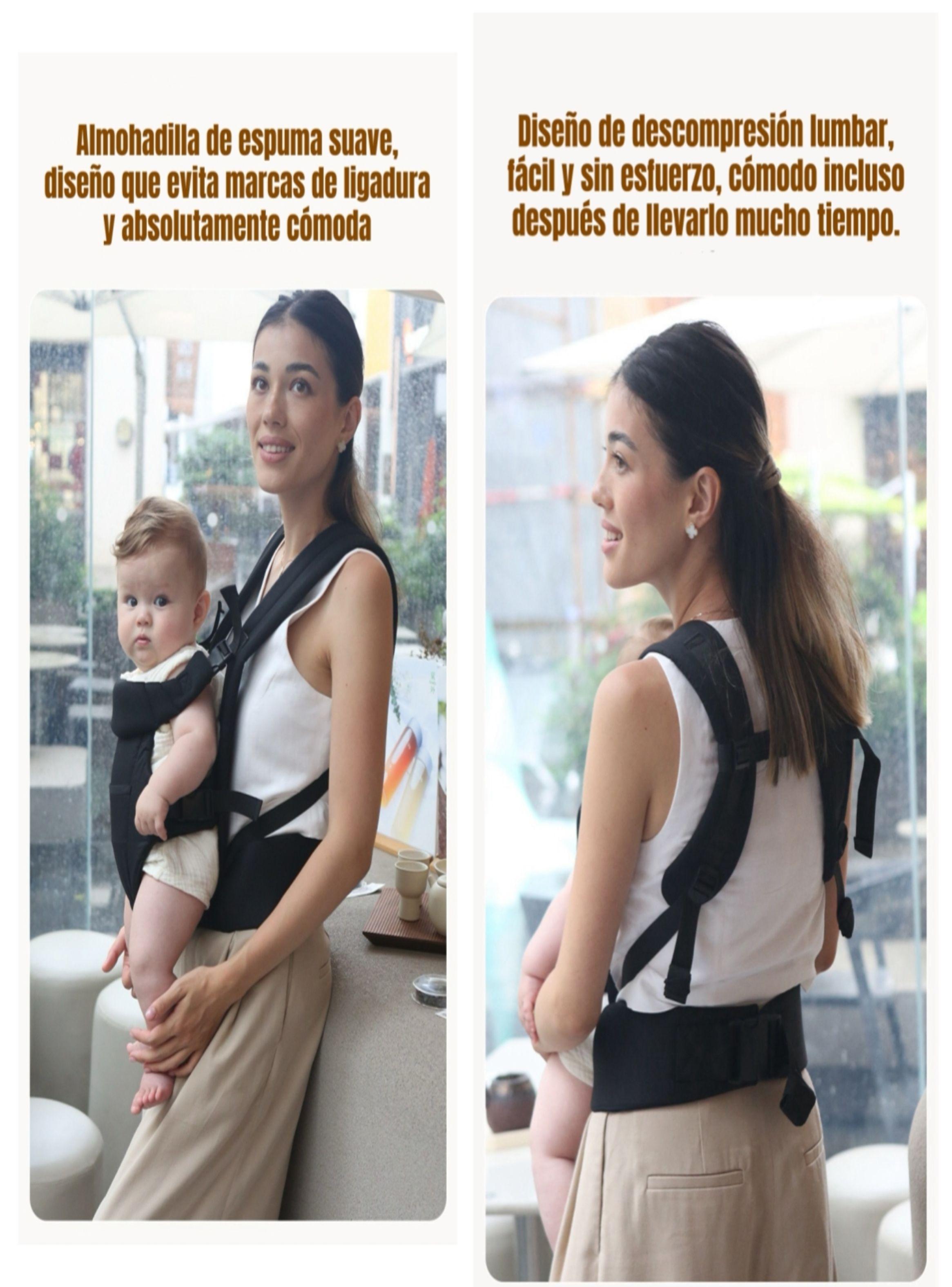 Portabebé Ergonómico Multifuncional Negro Rio By Lubabycas-6