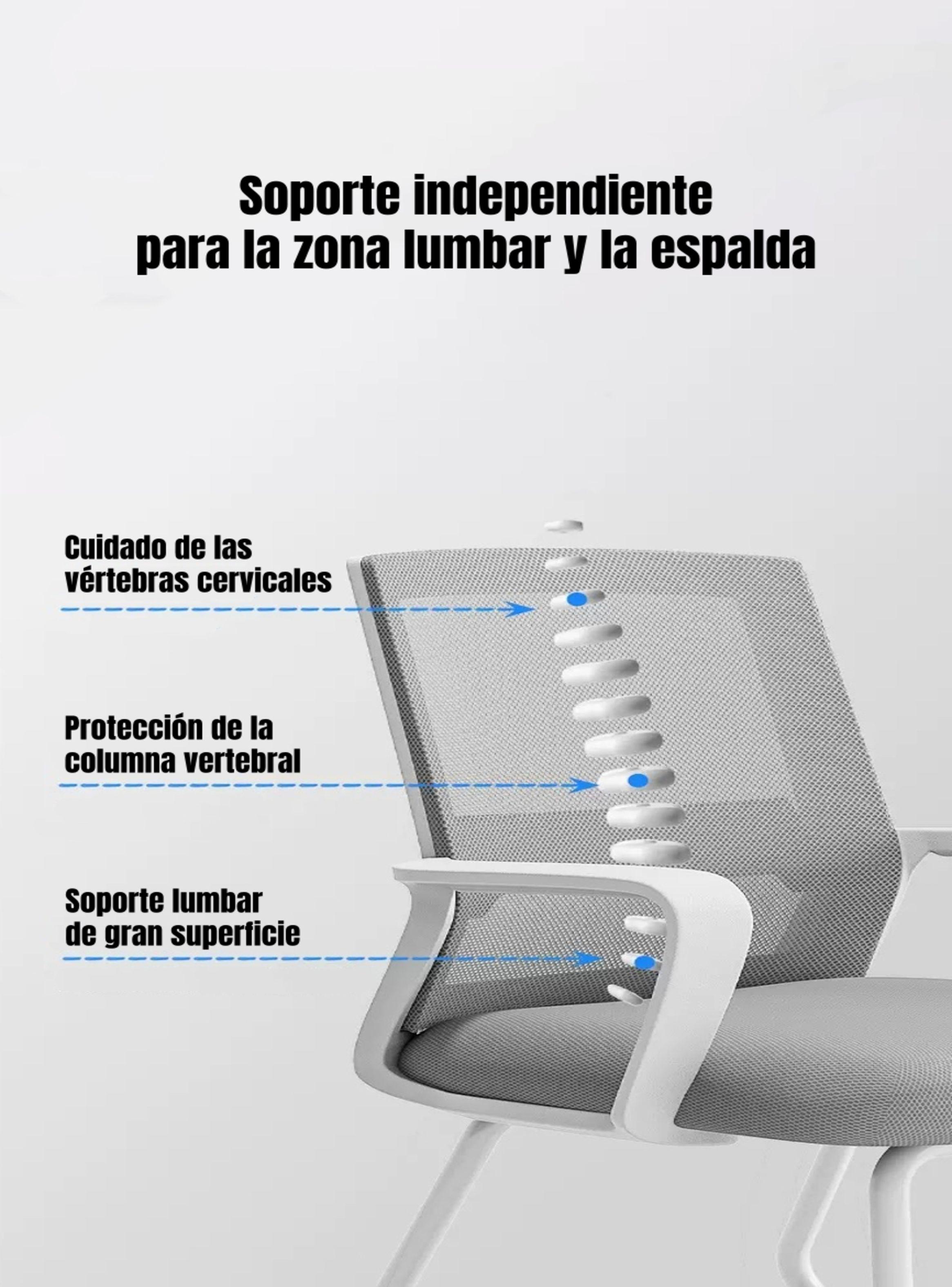 Silla De Escritorio Oficina Con Reposacabezas Polar Negra-2