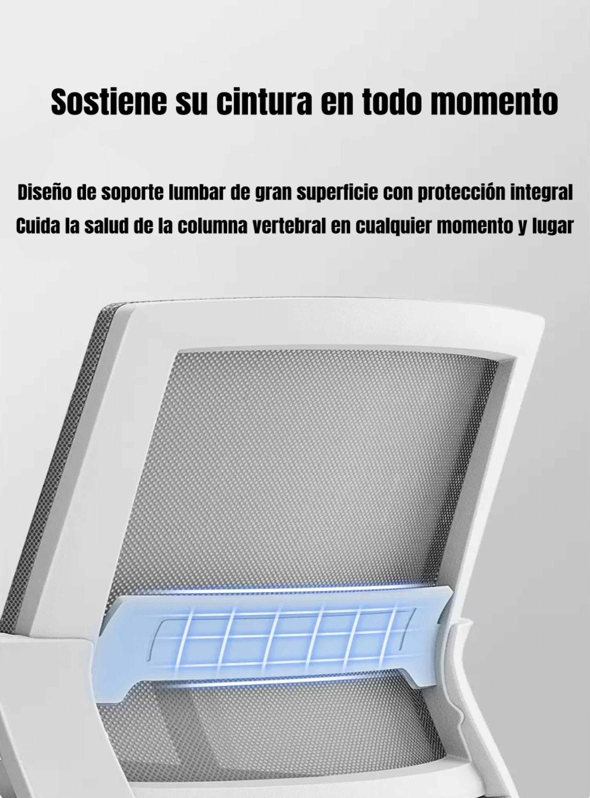 Silla De Escritorio Oficina Con Reposacabezas Polar Negra-6