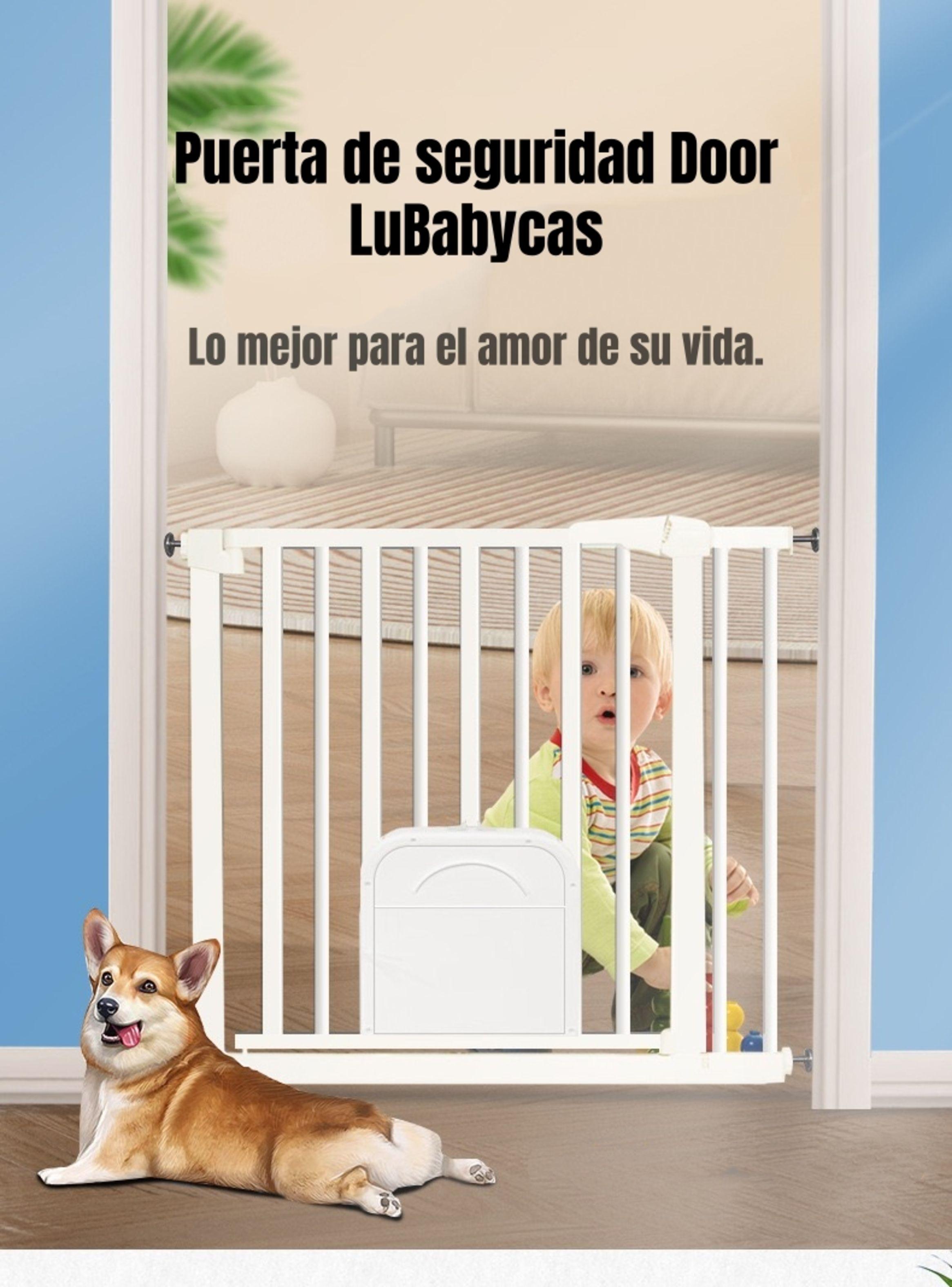 Puerta Seguridad Bebé Con Puertita De Mascota Door LuBabycas-2
