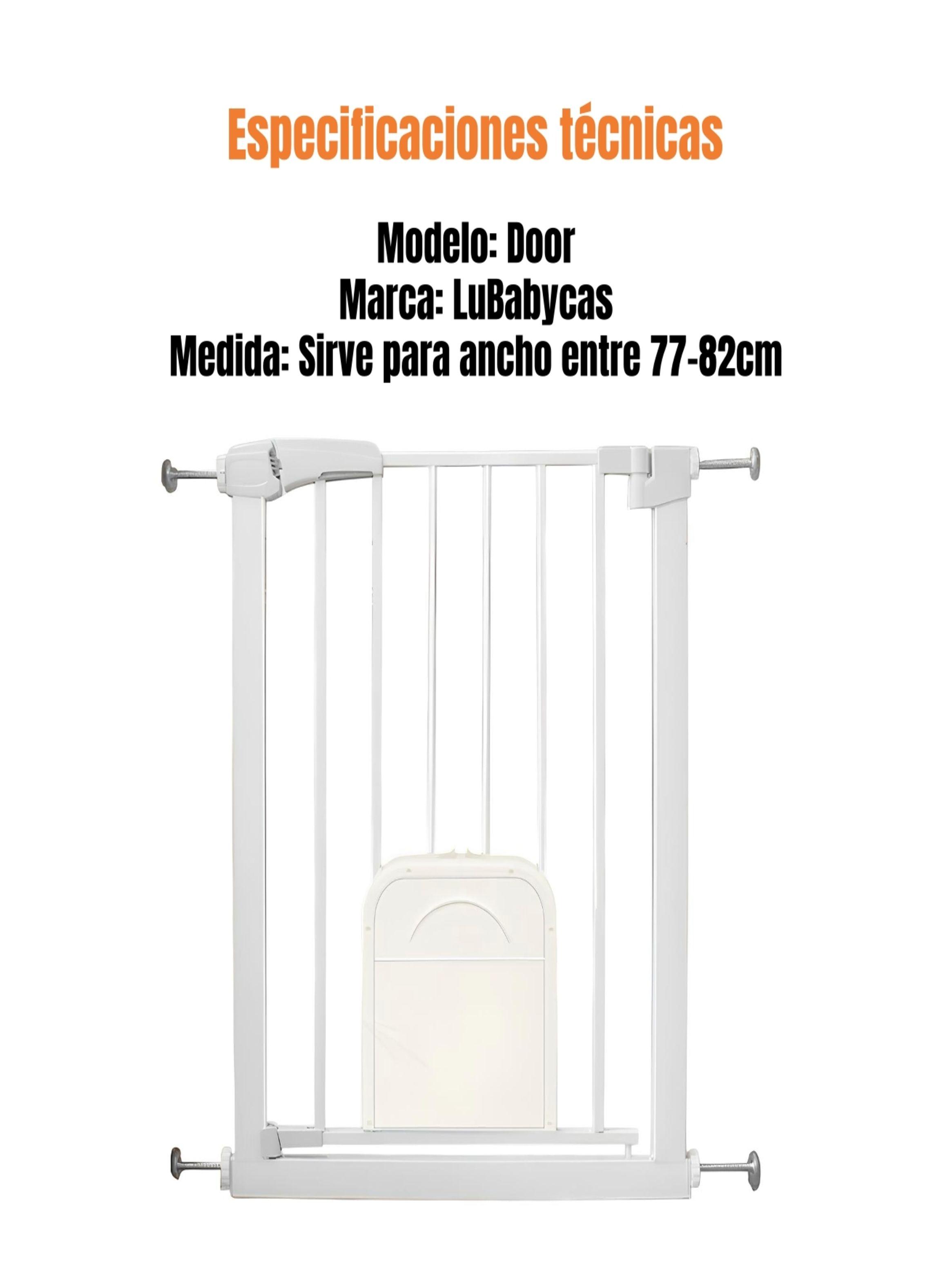 Puerta Seguridad Bebé Con Puertita De Mascota Door LuBabycas-8