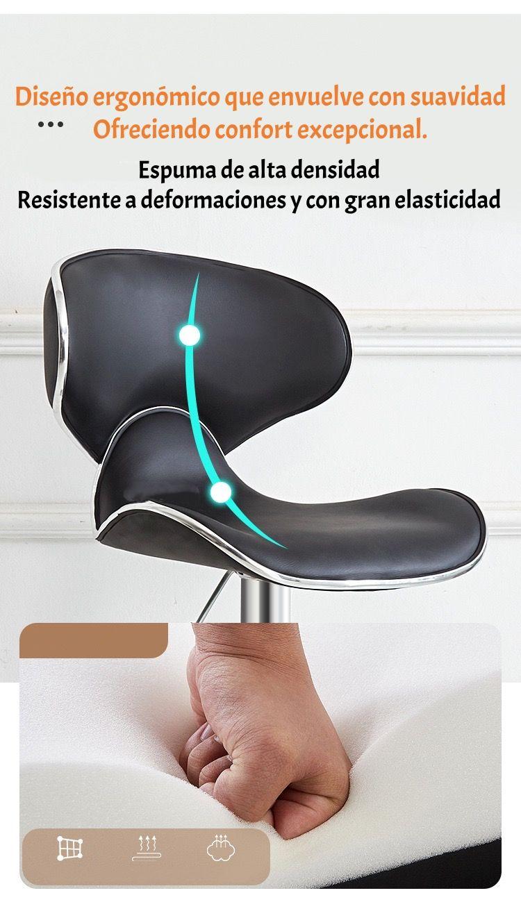 Pack 2 Sillas Piso Bar Premium Negras Altura Regulable YC229-3