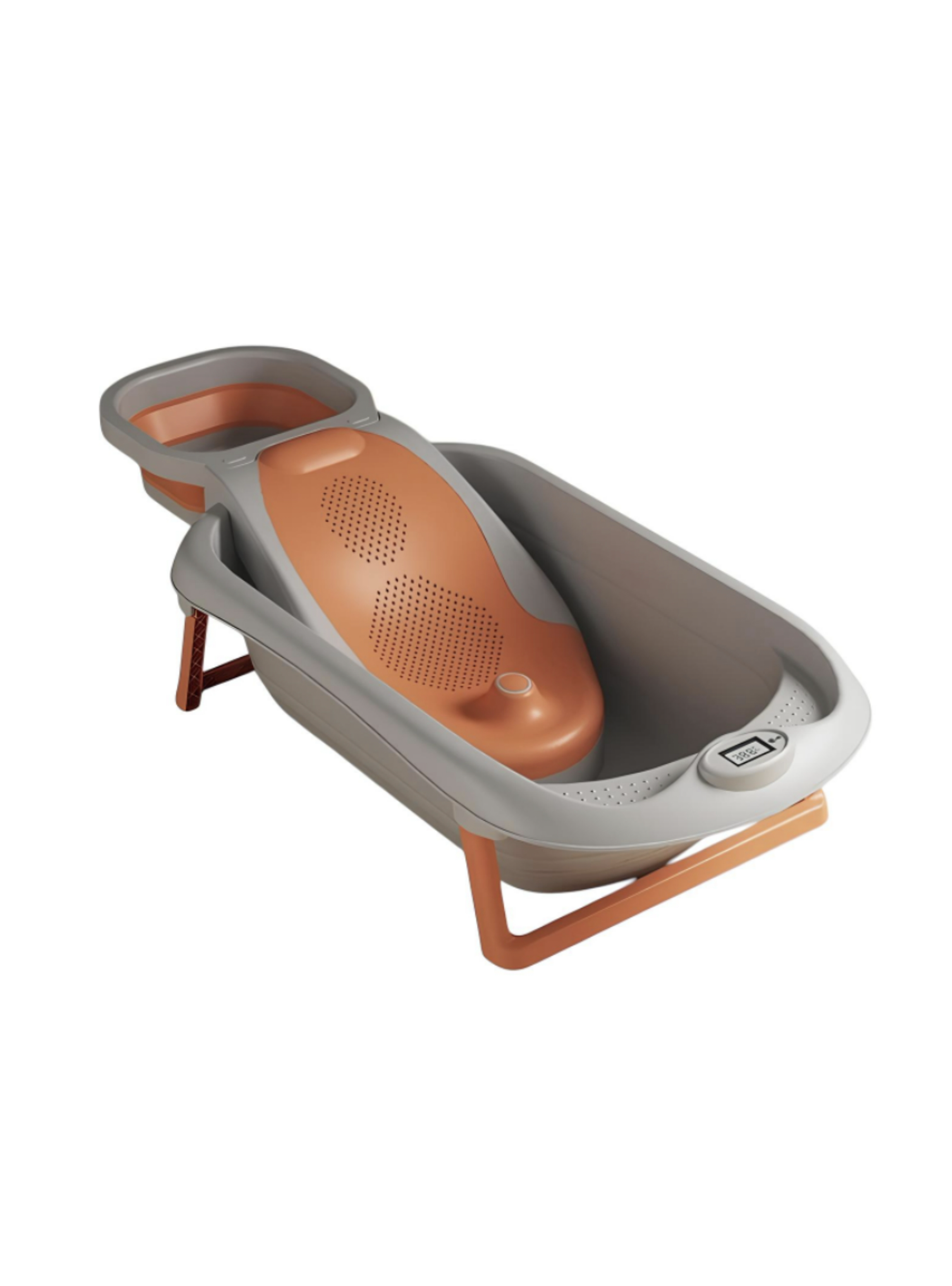 Bañera Premium Con Lavapelo Y Accesorios Lubabycas Naranja-1