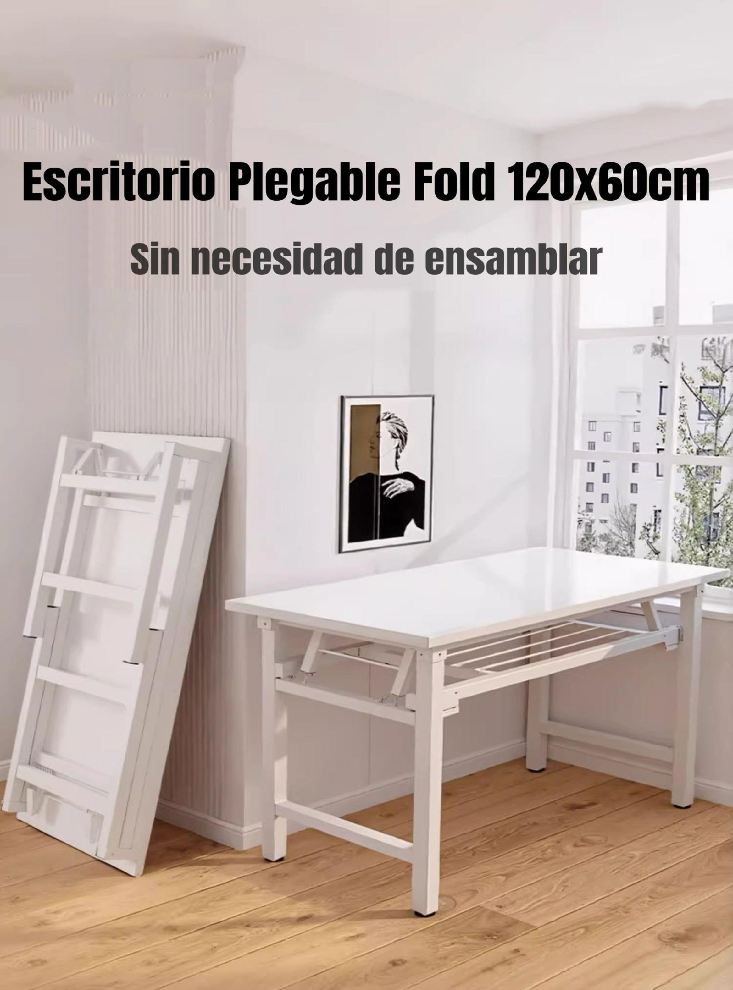 Escritorio Plegable Sin Necesidad De Ensamblado 120x60cm-2