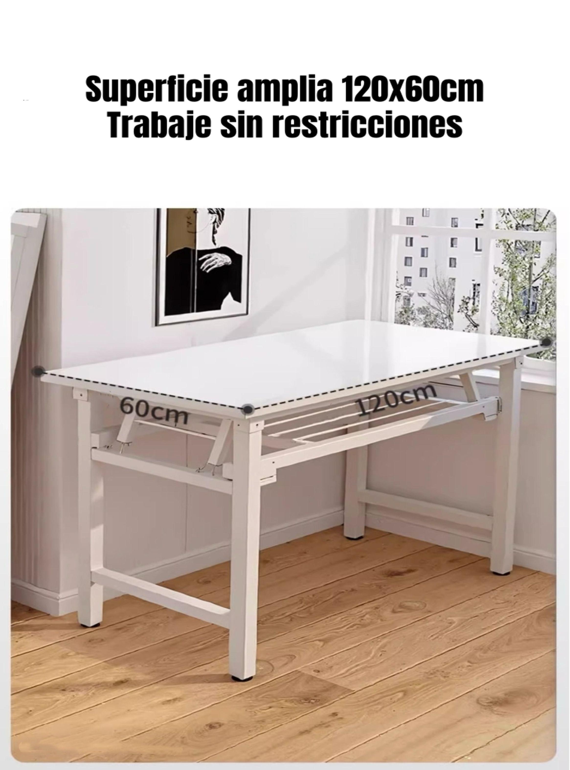 Escritorio Plegable Sin Necesidad De Ensamblado 120x60cm-4