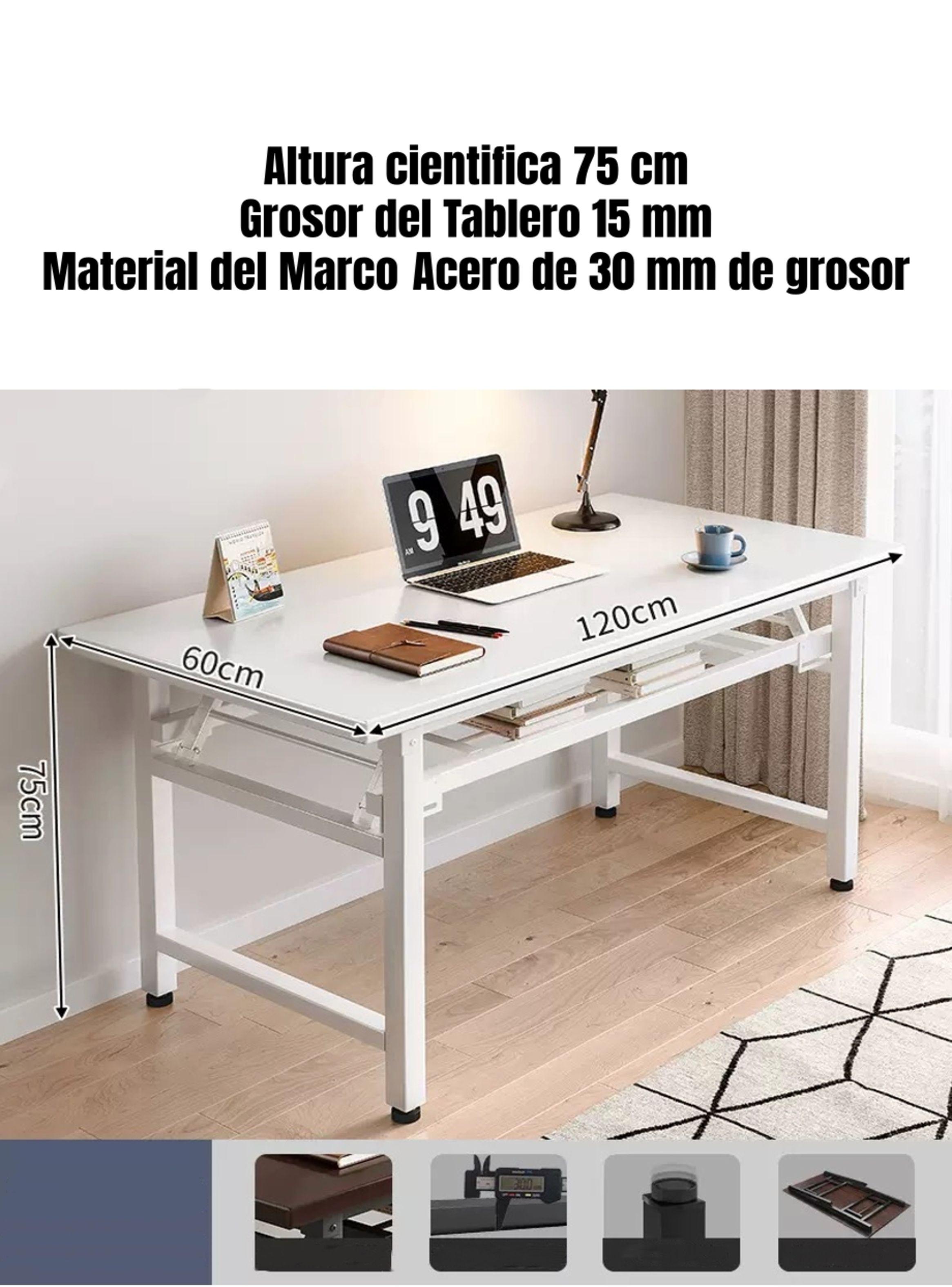 Escritorio Plegable Sin Necesidad De Ensamblado 120x60cm-5