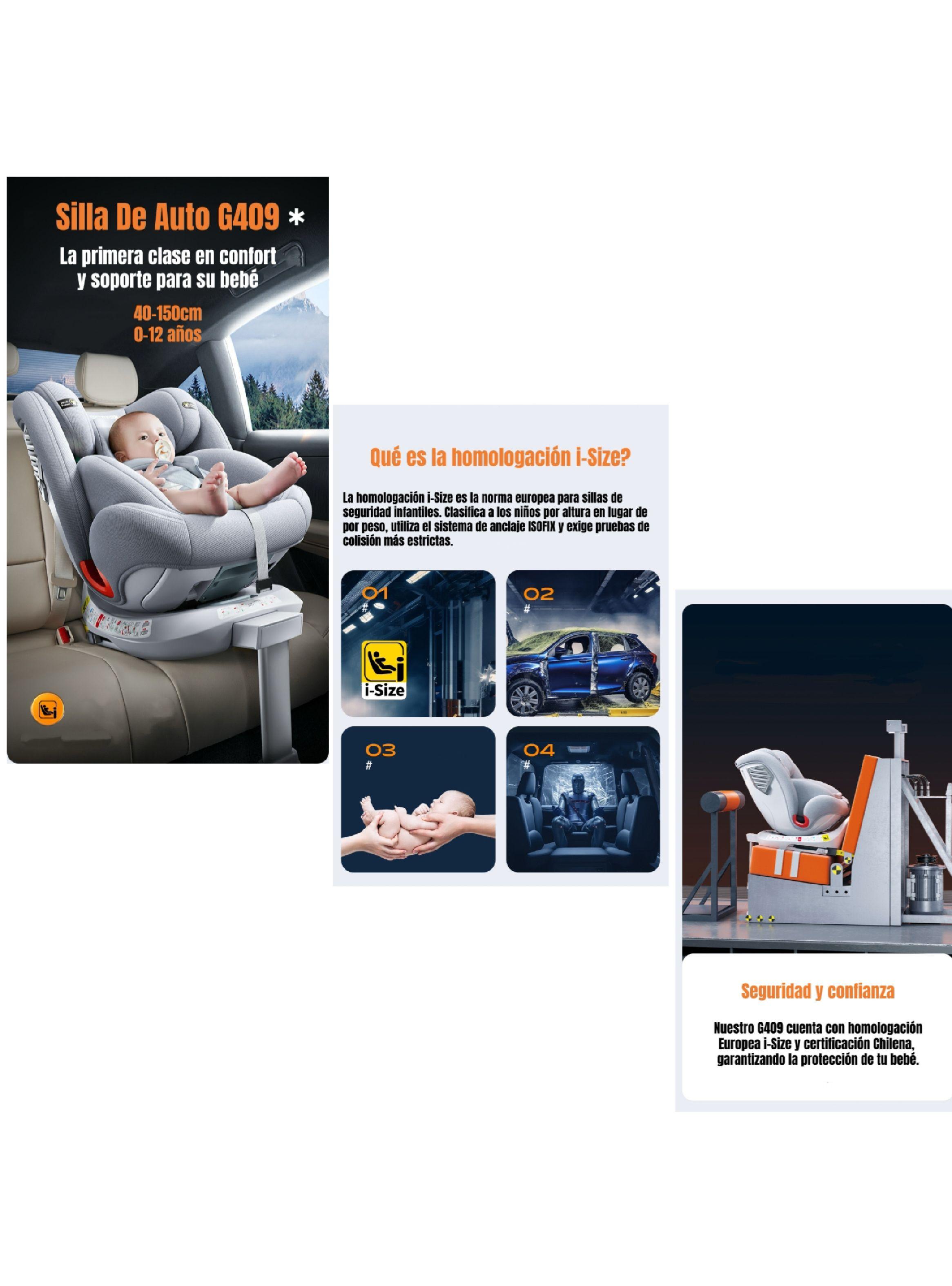 Silla de Auto Convertible 360° Isofix Y Pata Apoyo LuBabycas-2