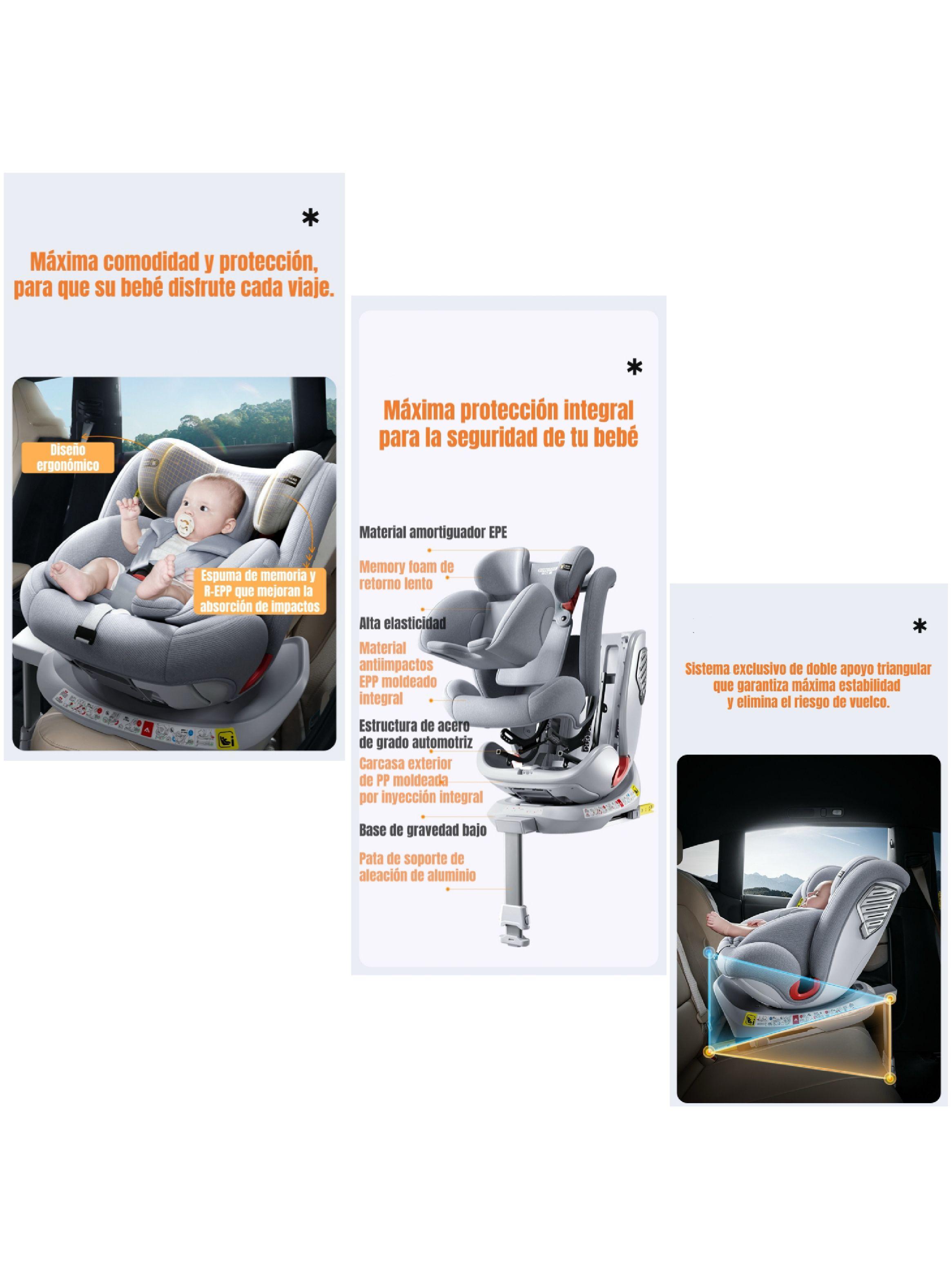Silla de Auto Convertible 360° Isofix Y Pata Apoyo LuBabycas-4