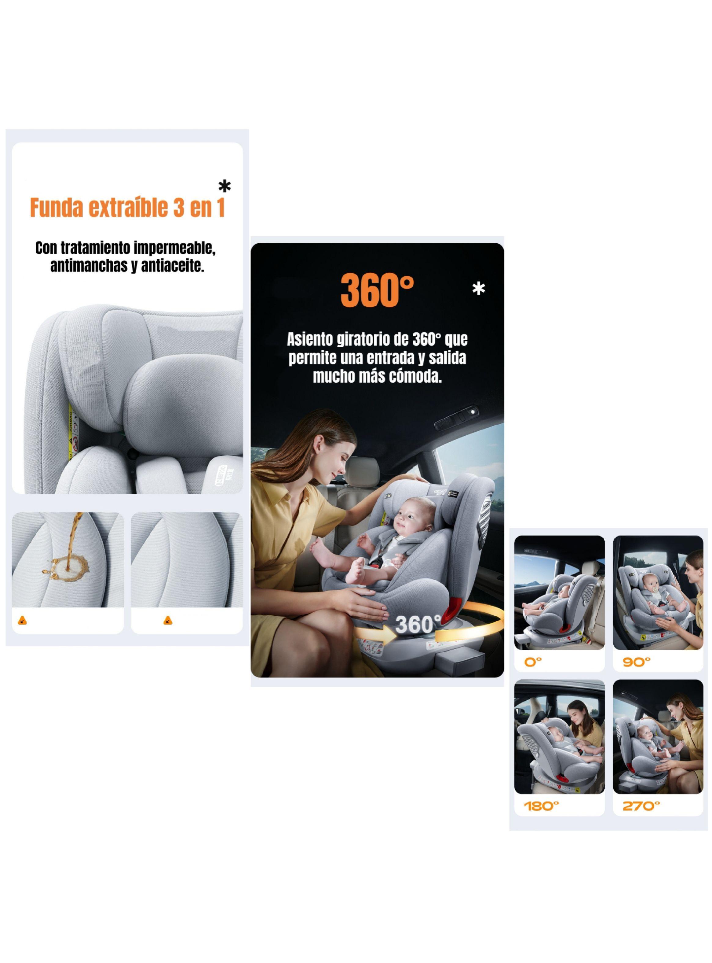 Silla de Auto Convertible 360° Isofix Y Pata Apoyo LuBabycas-5